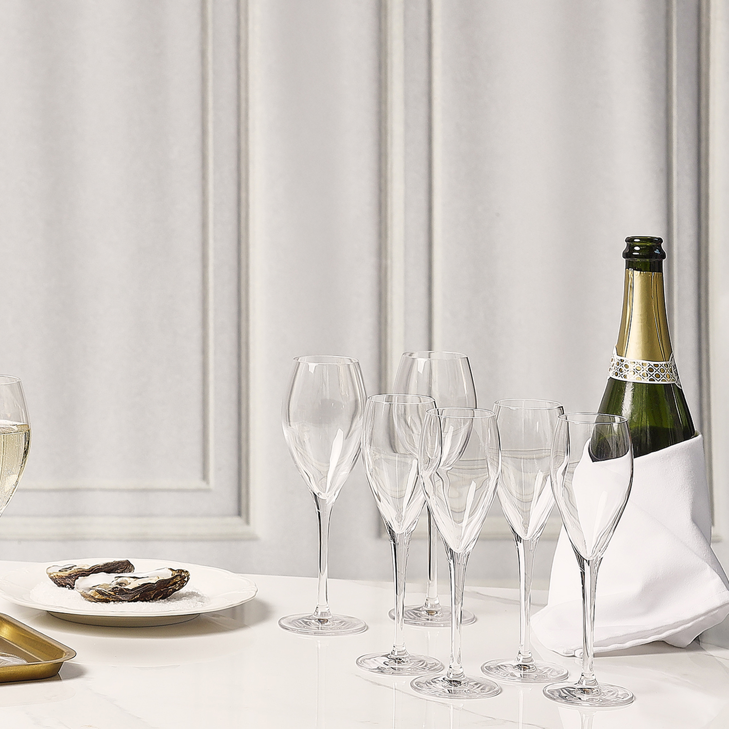 Punto Champagnerglas aus Glas, 215 ml, Ansicht 2