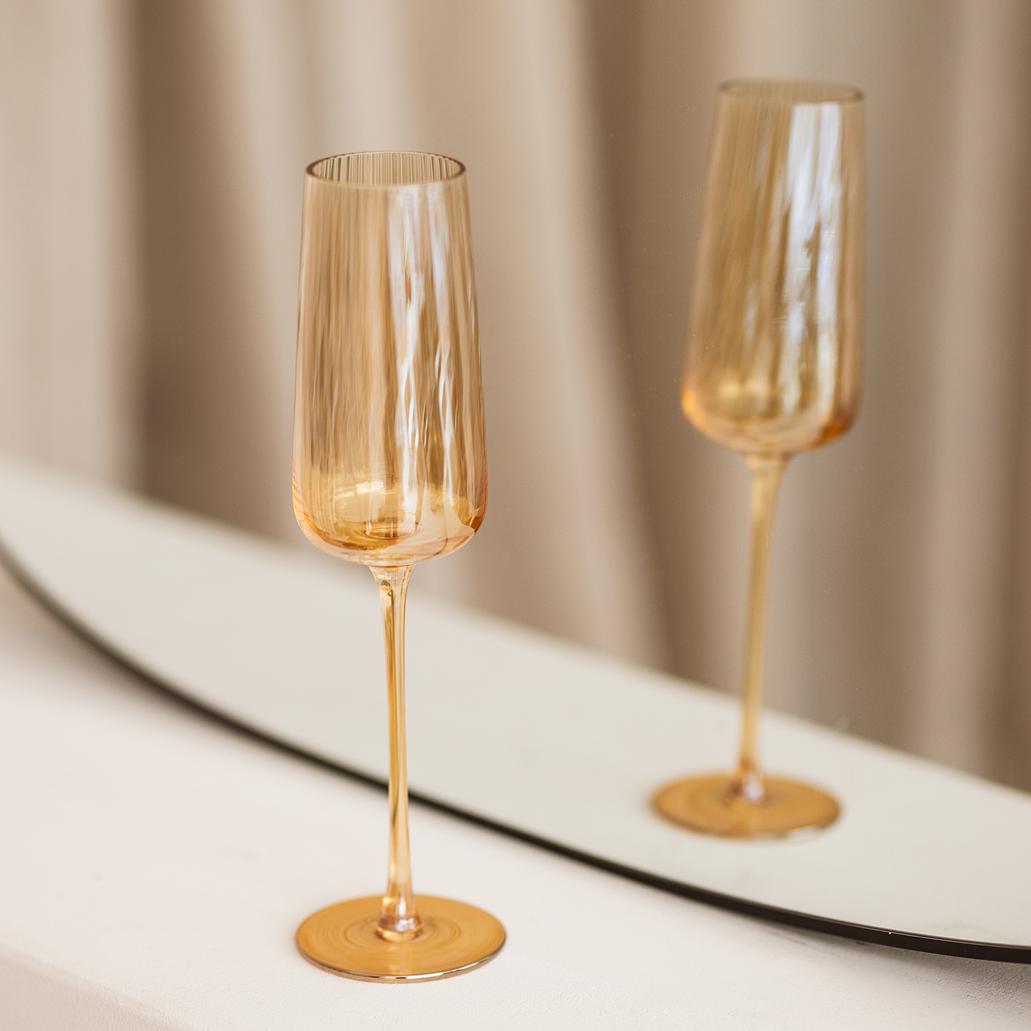 Ray Champagnerglas aus Glas, Bernstein, 240 ml, Ansicht 2