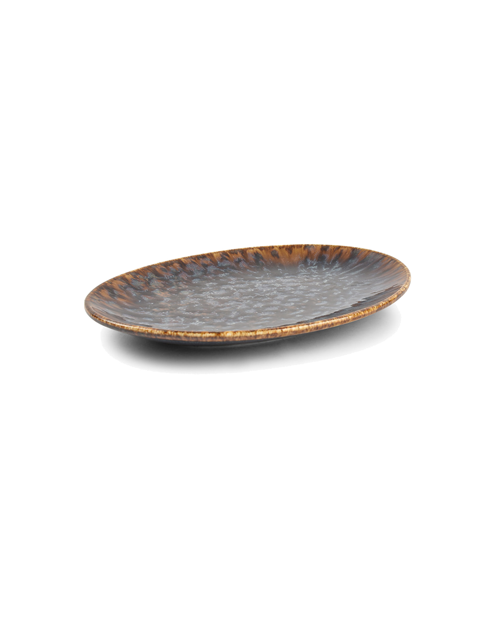 Resto Servierschale aus Porzellan, Braun/Blau, 26 × 19 cm, Ansicht 2
