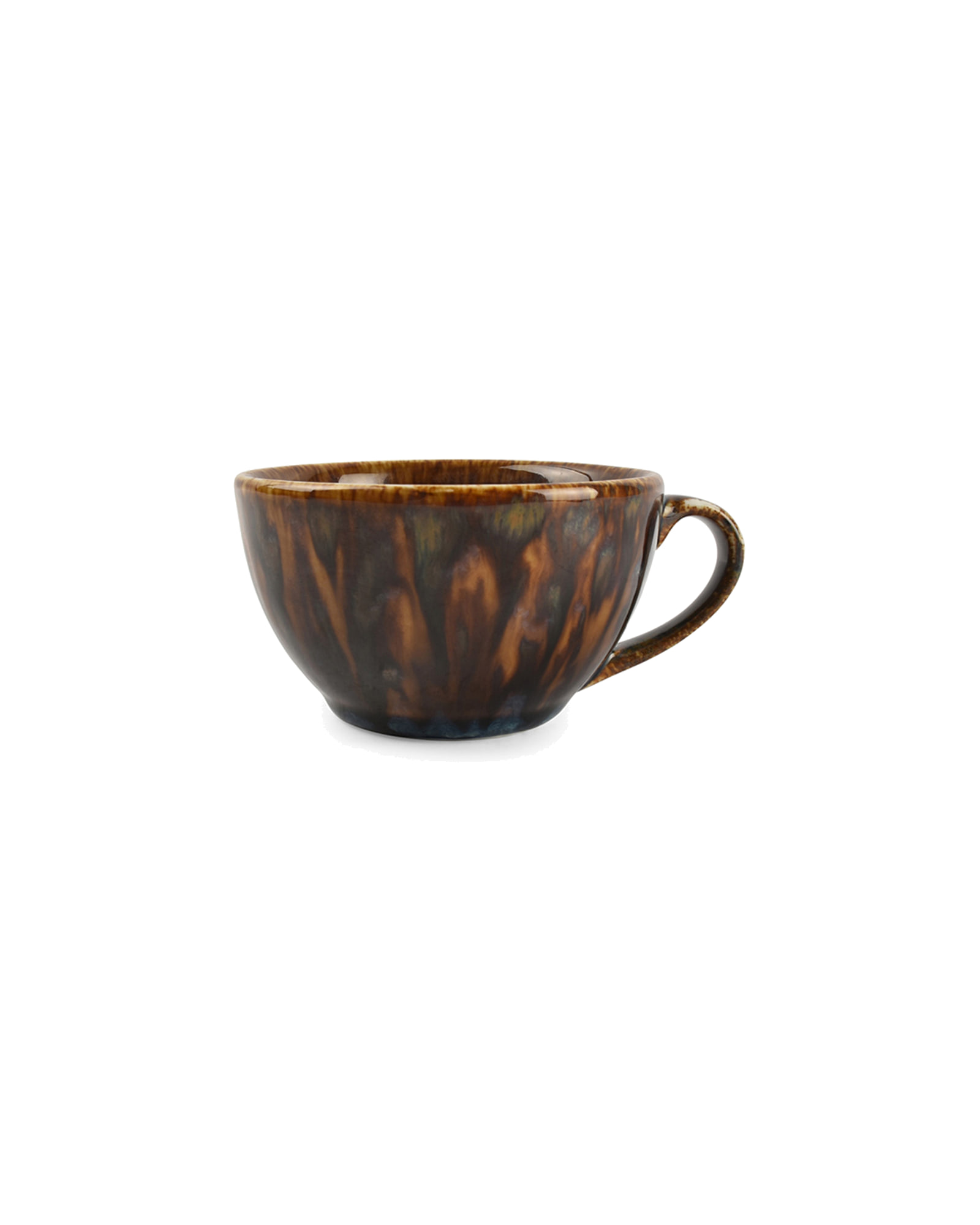 Resto Tasse aus Porzellan, Braun/Blau, 200 ml, Ansicht 1