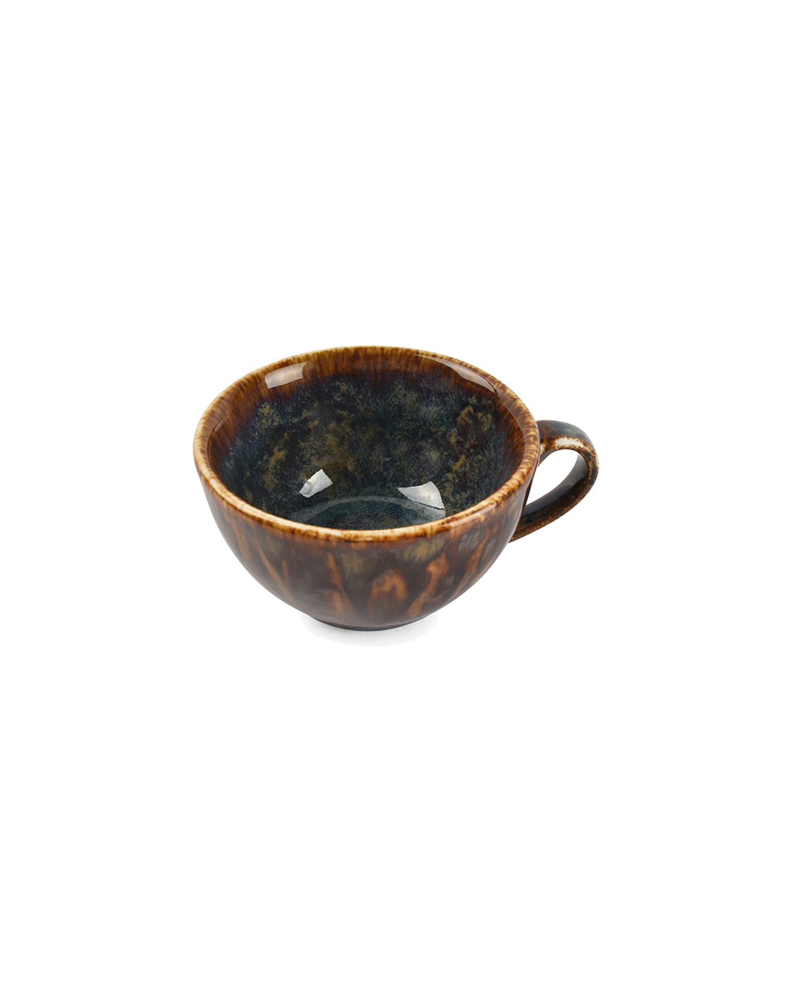 Resto Tasse aus Porzellan, Braun/Blau, 200 ml, Ansicht 2