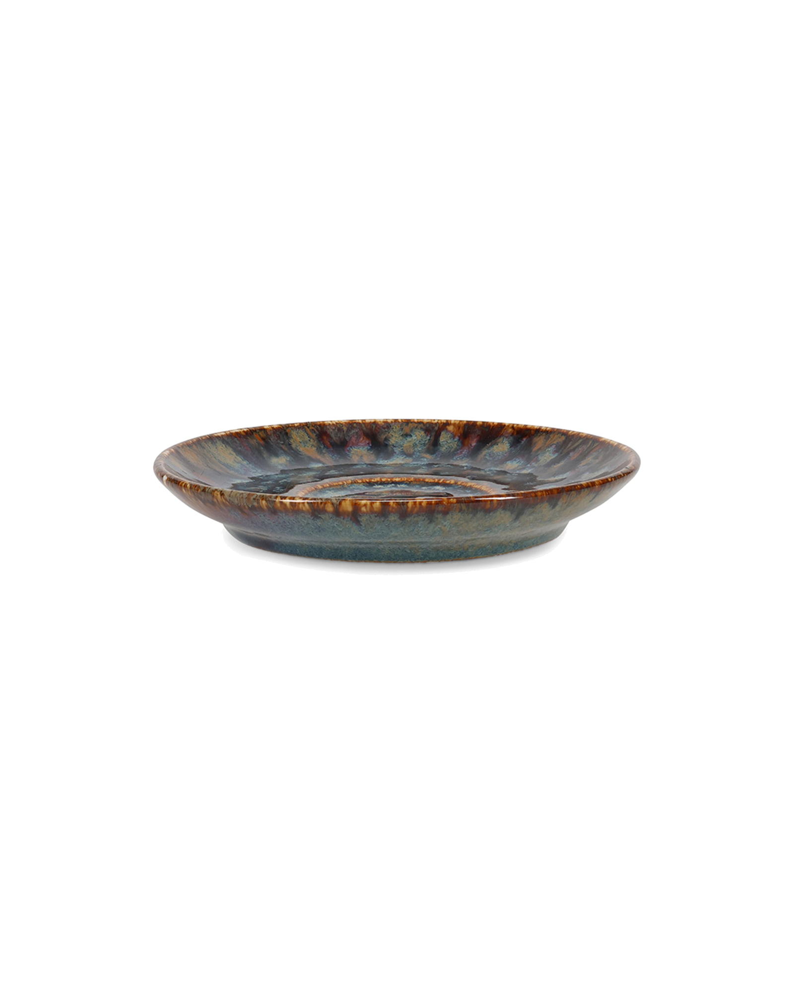 Resto Untertasse aus Porzellan, Braun/Blau, Ø 13,5 cm, Ansicht 2