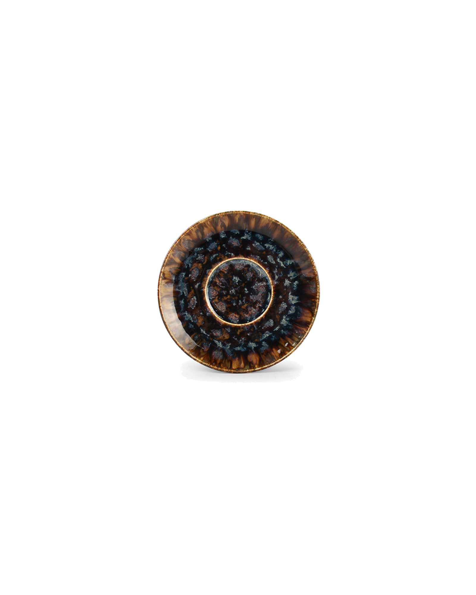 Resto Untertasse aus Porzellan, Braun/Blau, Ø 15 cm, Ansicht 1