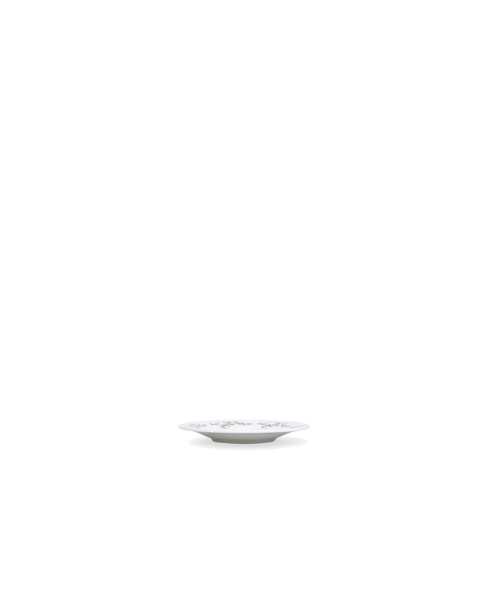 Retro Mokka-Untertasse aus Porzellan, Blumendekor Braun, Ø 12 cm, Ansicht 3