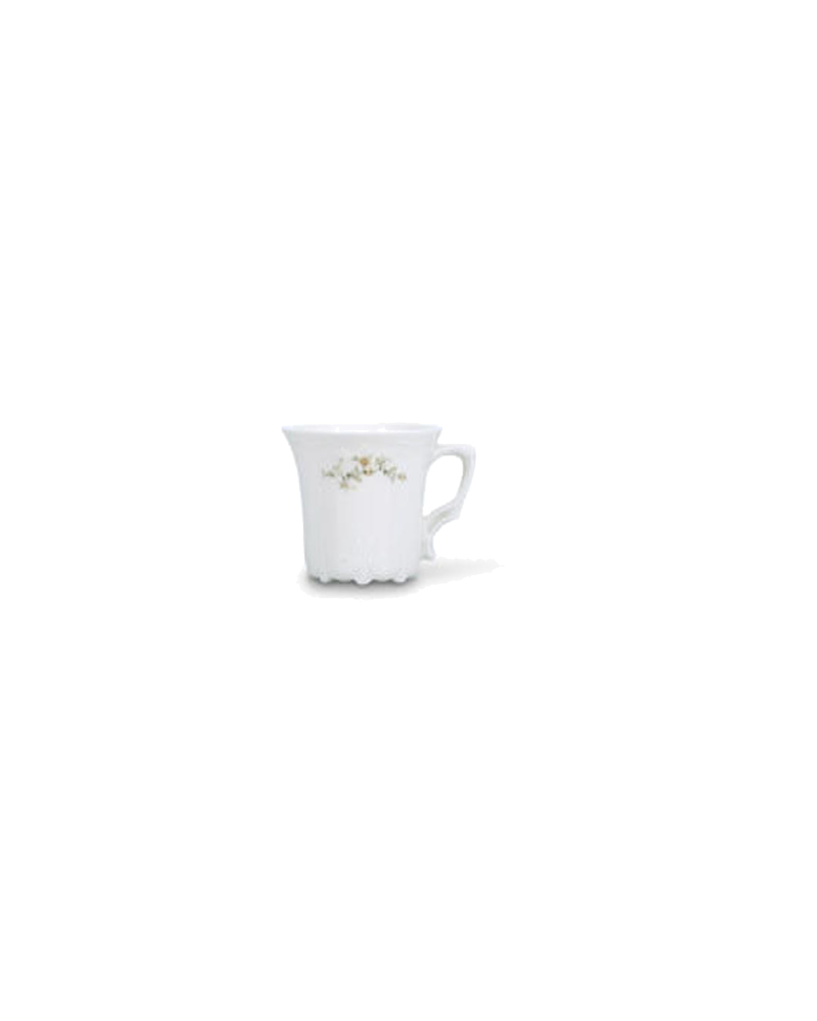 Retro Mokkatasse aus Porzellan, Blumendekor Braun, 110 ml, Ansicht 1