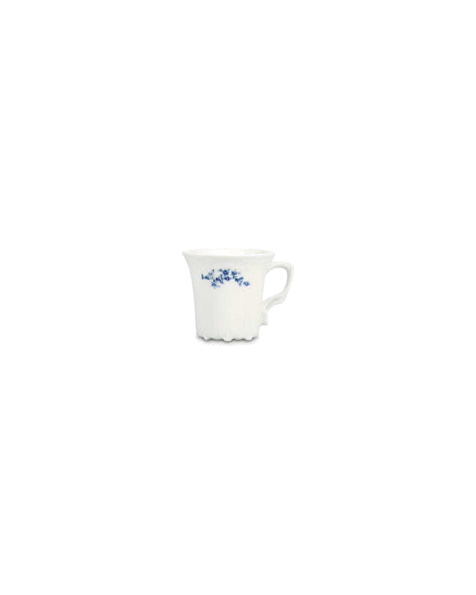 Retro Mokkatasse aus Porzellan, Blumendekor Blau, 110 ml, Ansicht 1