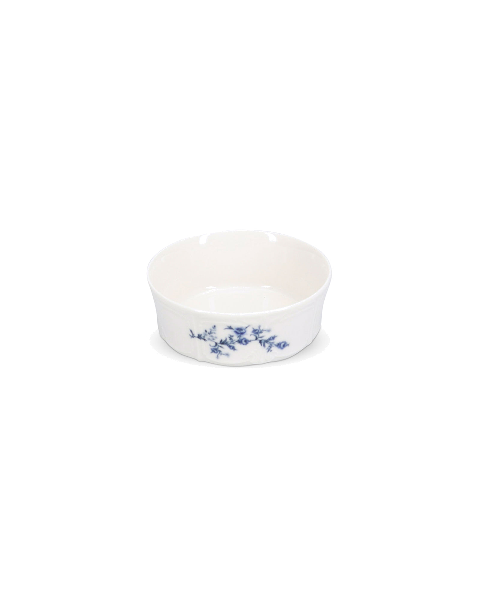 Retro Schale aus Porzellan, Blumendekor Blau, Ø 13 cm, H 5 cm, Ansicht 2