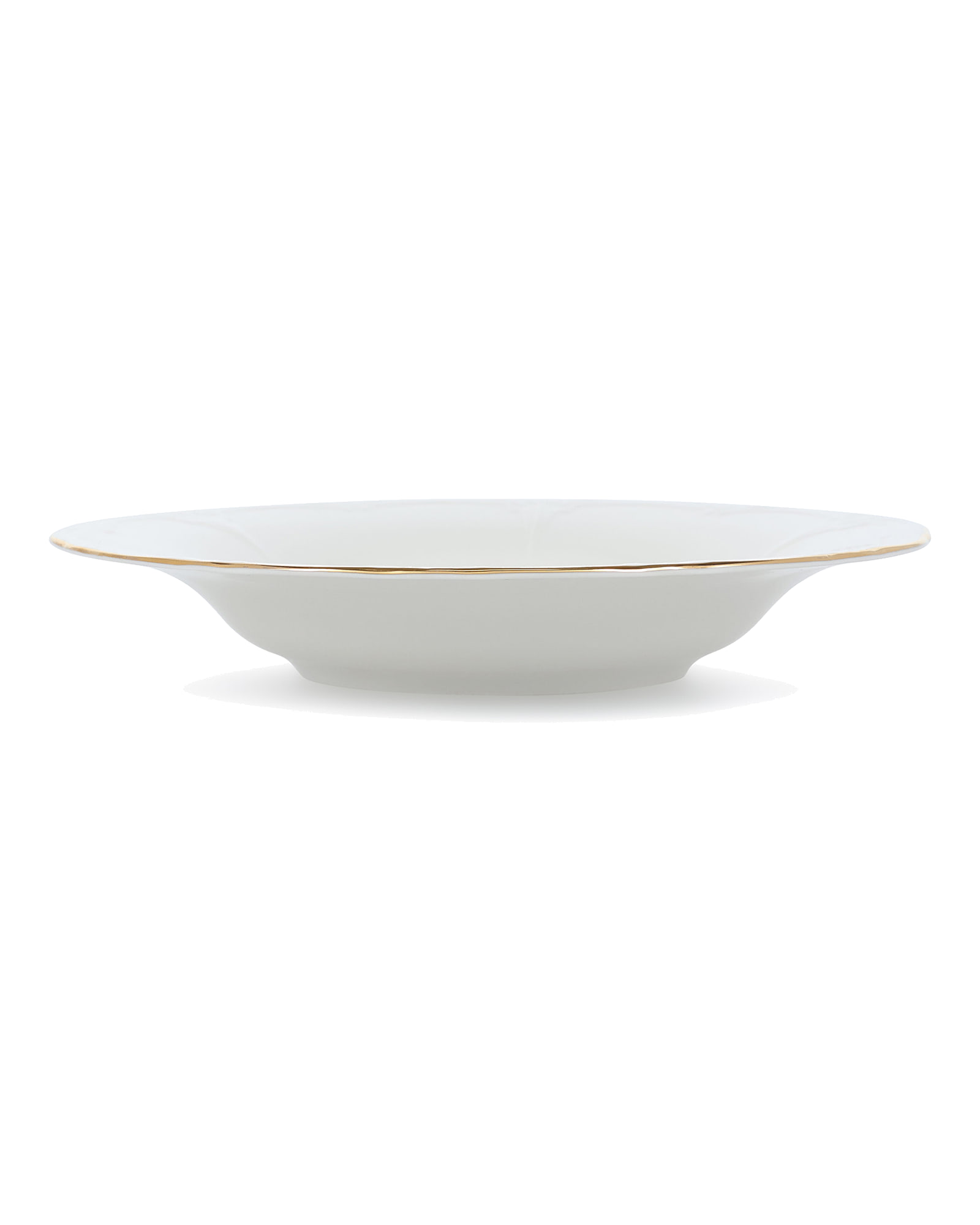 Retro Suppenteller aus Porzellan, mit Goldrand, Ø 23,5 cm, H 4 cm, Ansicht 3