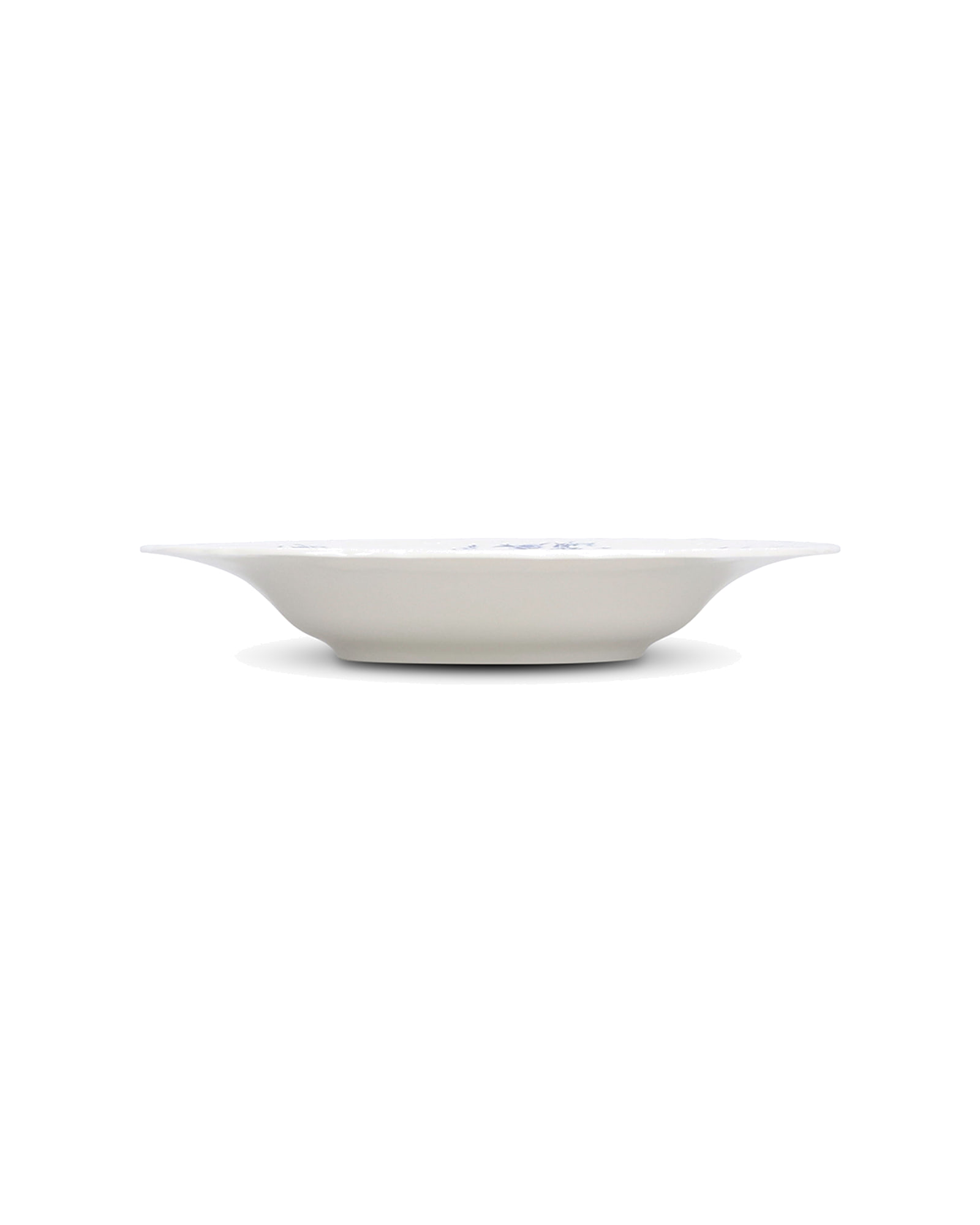 Retro Suppenteller aus Porzellan, Blumendekor Blau, Ø 23,5 cm, H 4 cm, Ansicht 3