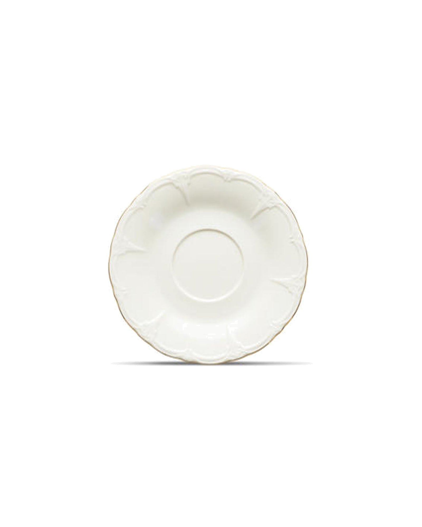Retro Untertasse aus Porzellan, mit Goldrand, Ø 16,5 cm, Ansicht 1