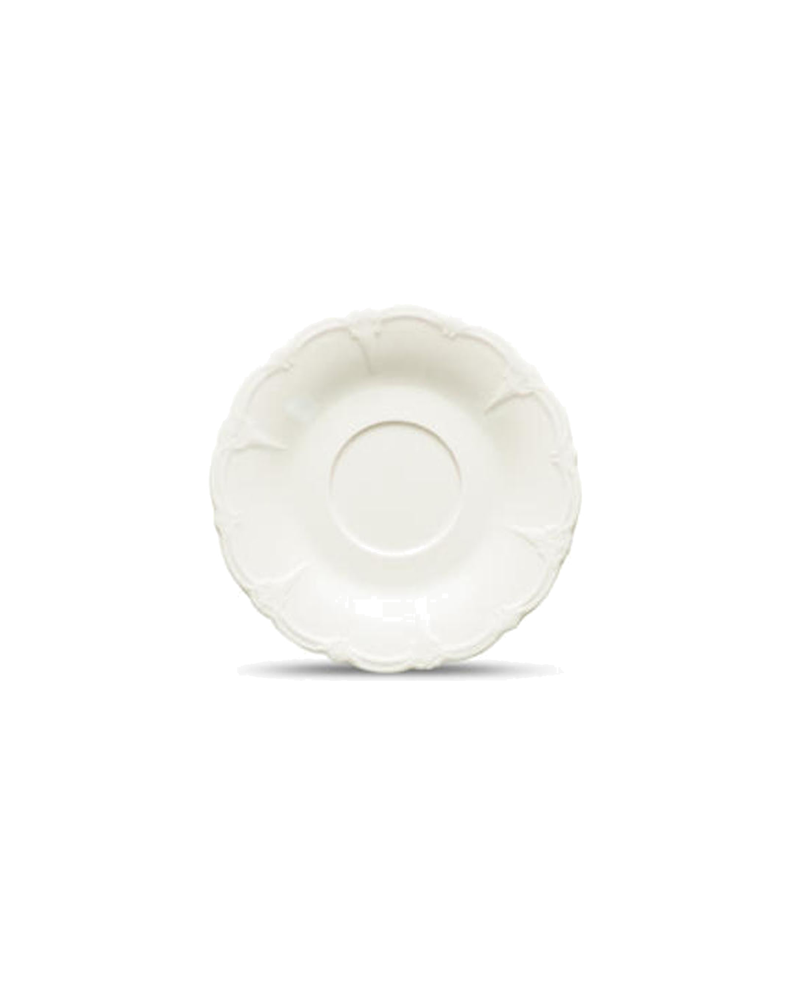 Retro Untertasse aus Porzellan, Elfenbein, Ø 16,5 cm, Ansicht 1