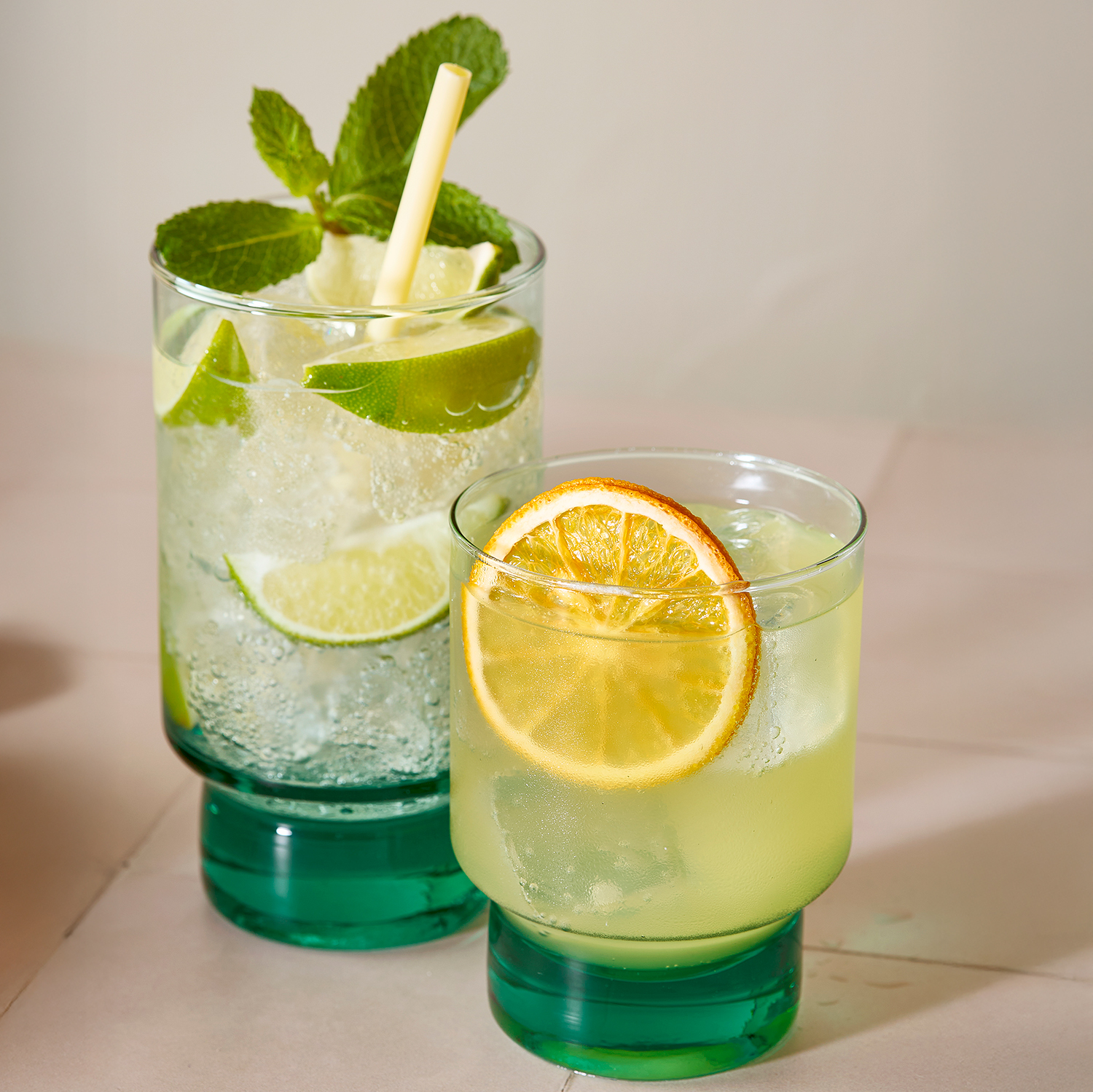 Revera Glas mit handgefertigten Merkmalen, Grün, 370 ml, Ansicht 5