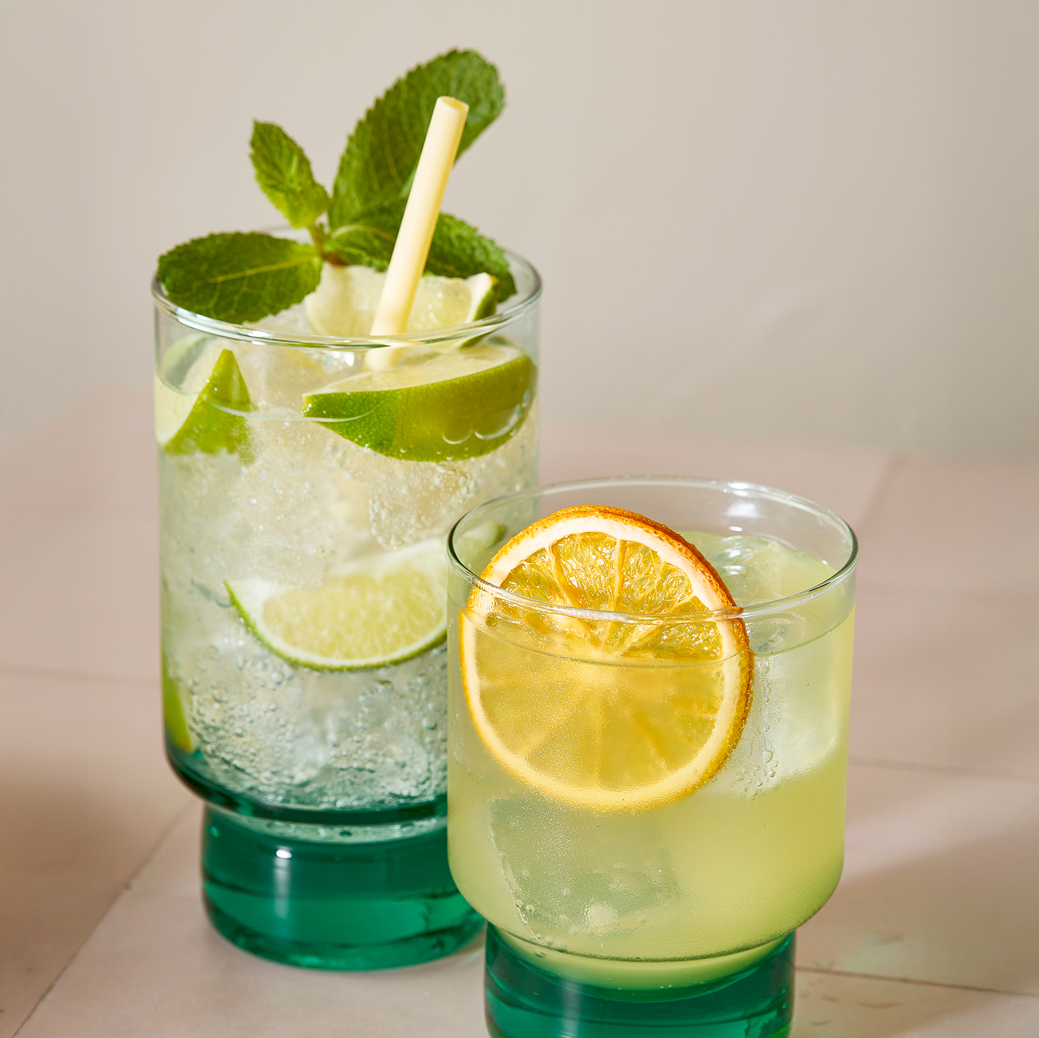Revera Glas mit handgefertigten Merkmalen, Grün, 500 ml, Ansicht 4