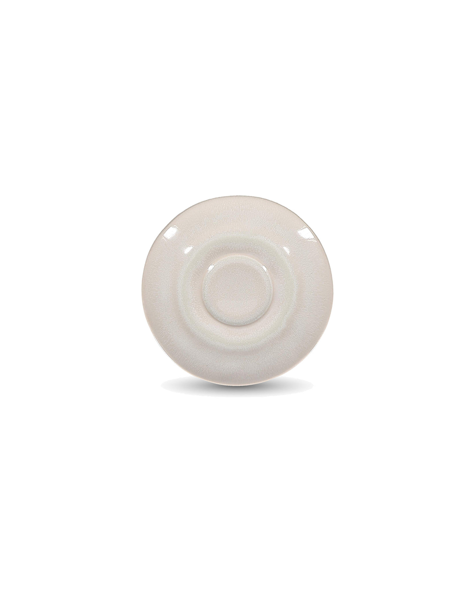 Rocca Mokka-Untertasse aus Steinzeug, Beige, Ø 12,5 cm, Ansicht 1