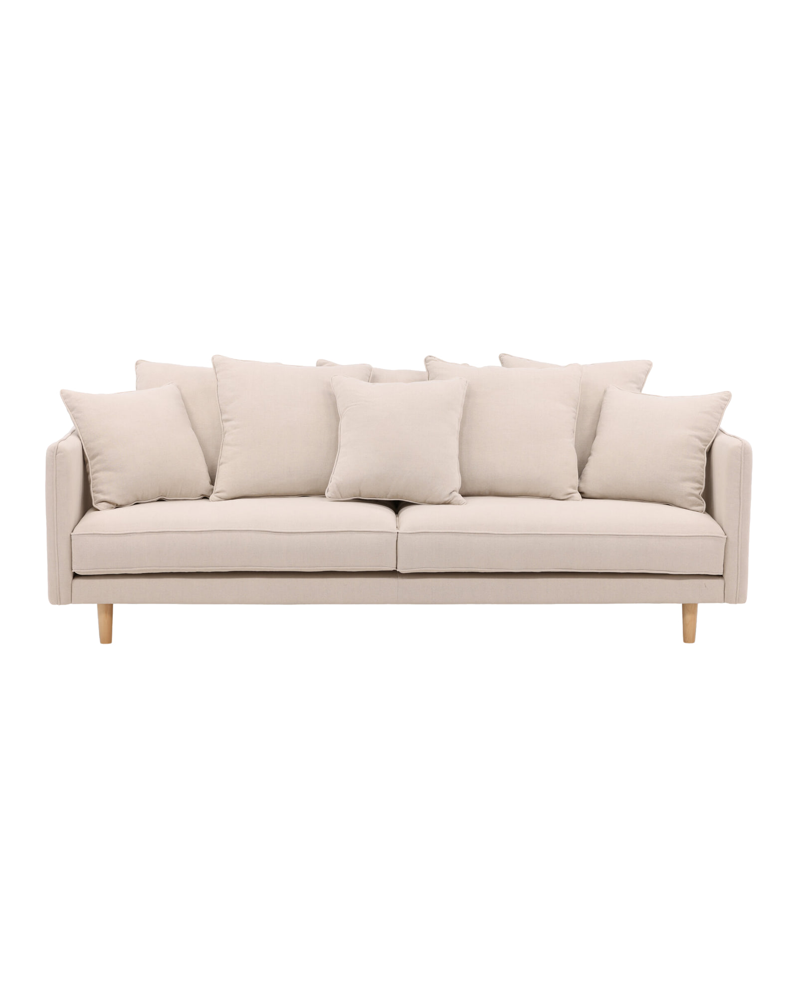 Segelskären Sofa in Beige mit Kissenreihen und abnehmbarem Bezug