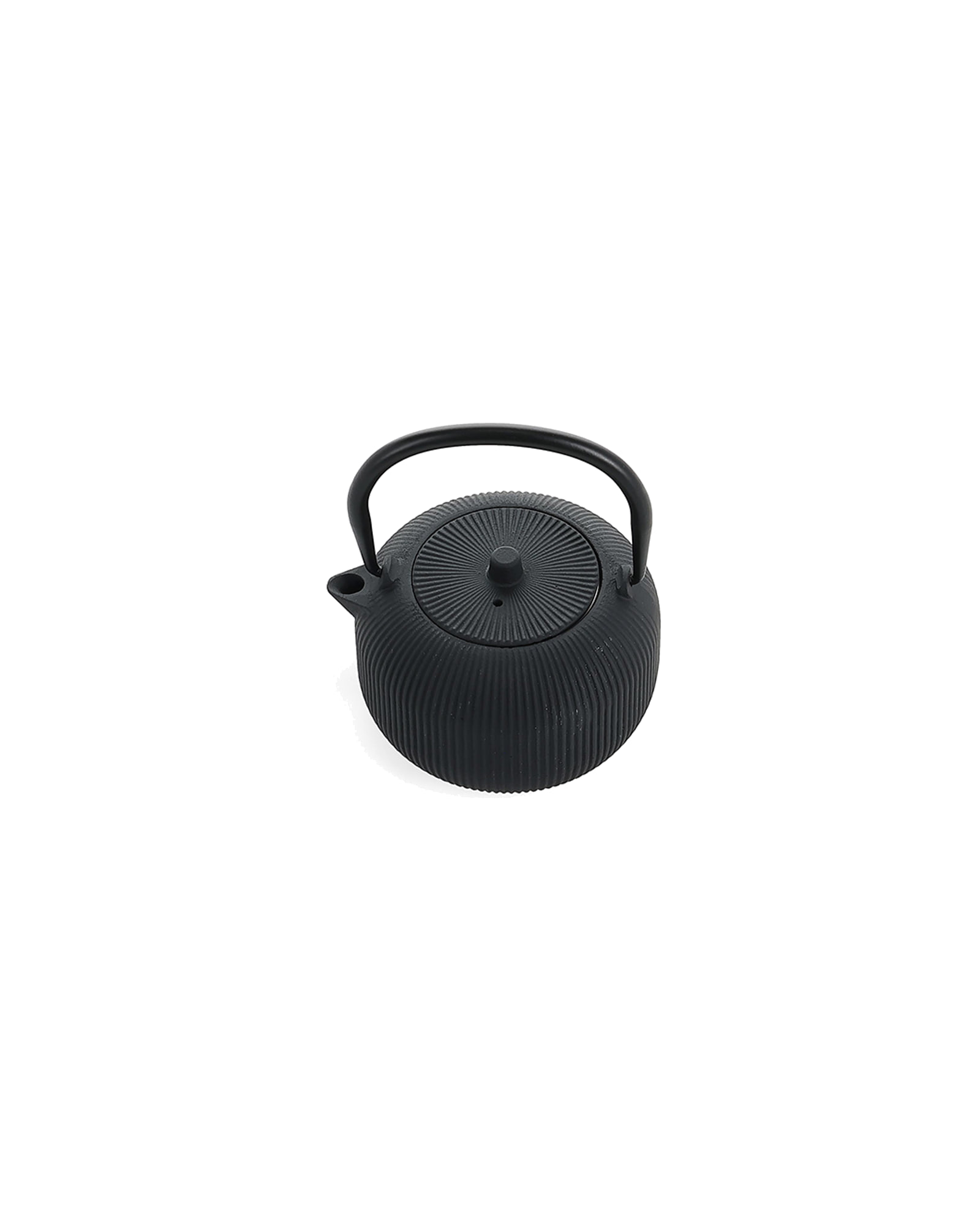 Sencha Teekanne aus Gusseisen, Linien Schwarz, 350 ml, Ansicht 2