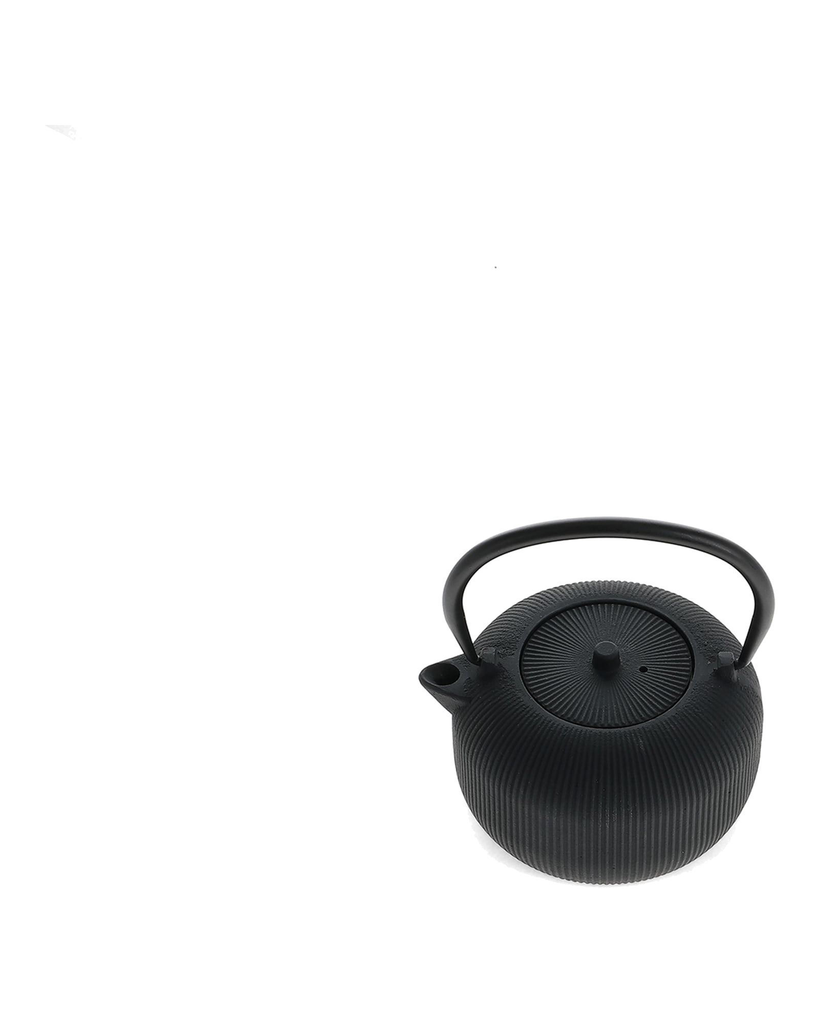 Sencha Teekanne aus Gusseisen, Linien Schwarz, 700 ml, Ansicht 3