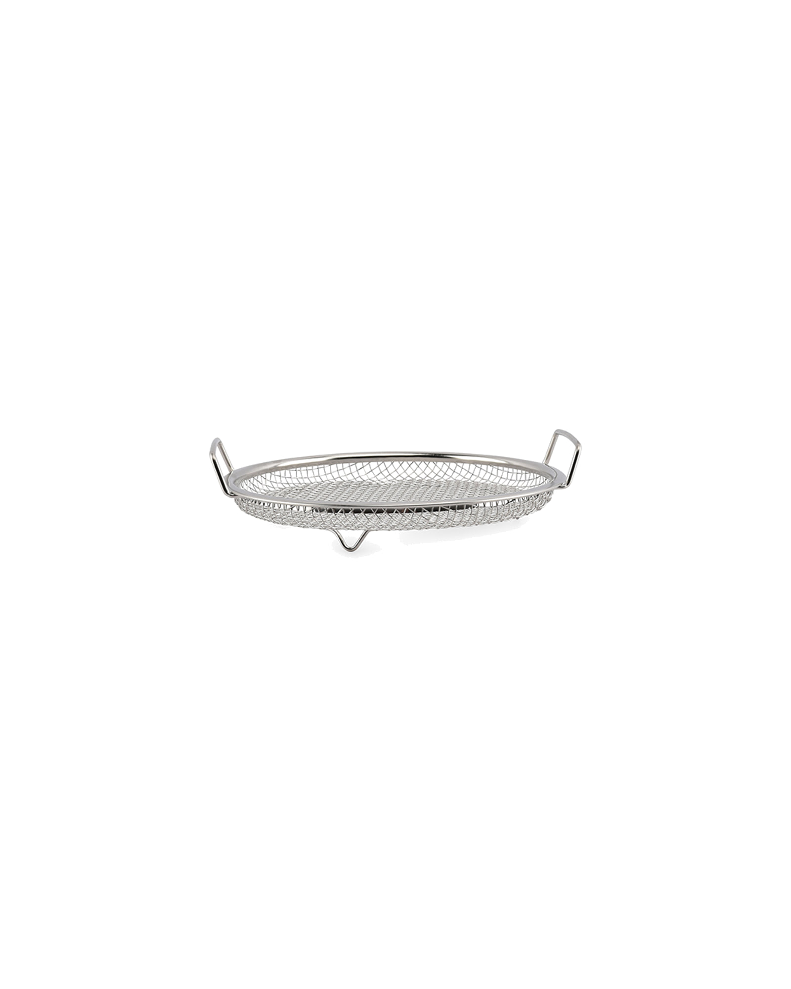 Serve Drahtkorb aus Edelstahl, Silber, H 3 cm, Ansicht 2