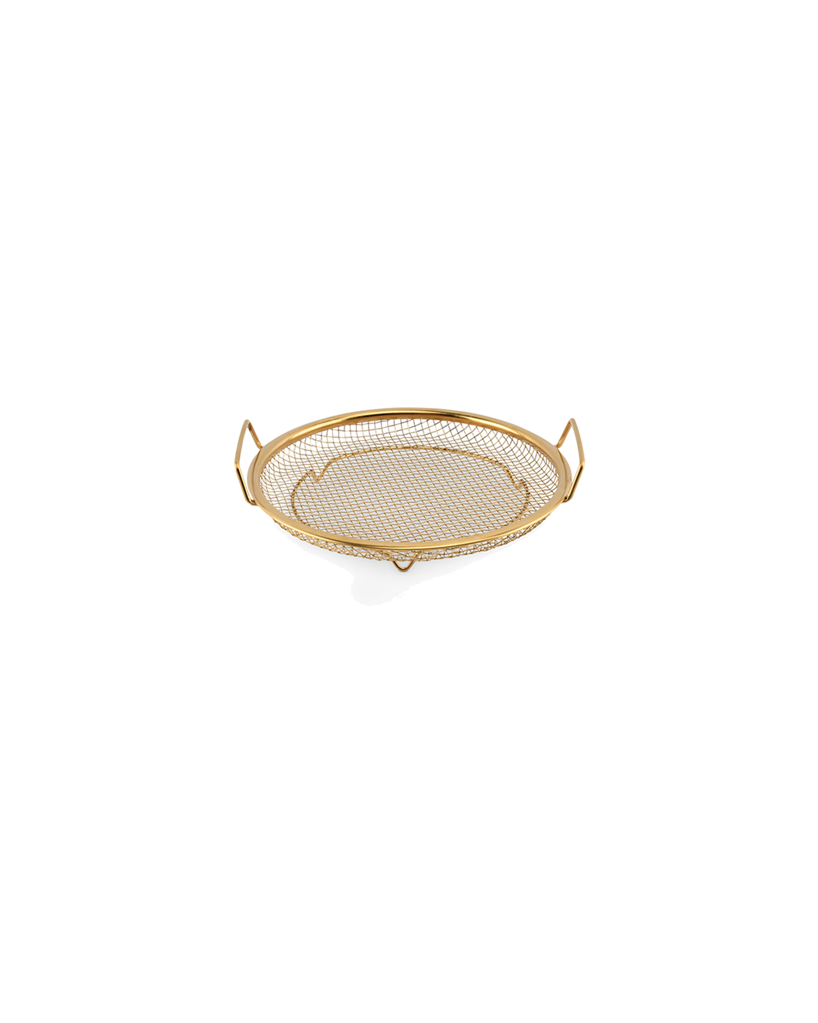Serve Drahtkorb aus Edelstahl, Gold, H 3 cm, Ansicht 1