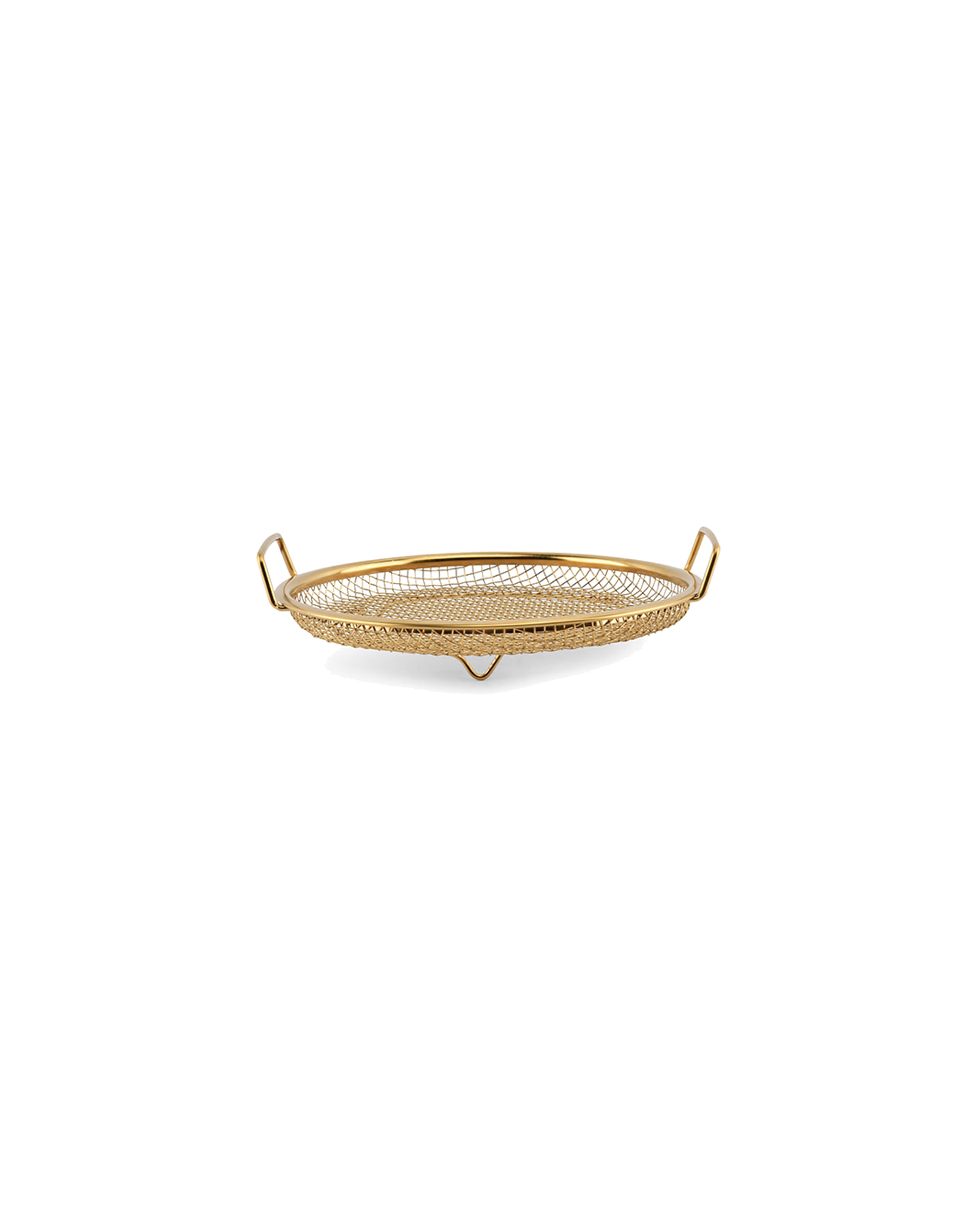 Serve Drahtkorb aus Edelstahl, Gold, H 3 cm, Ansicht 2