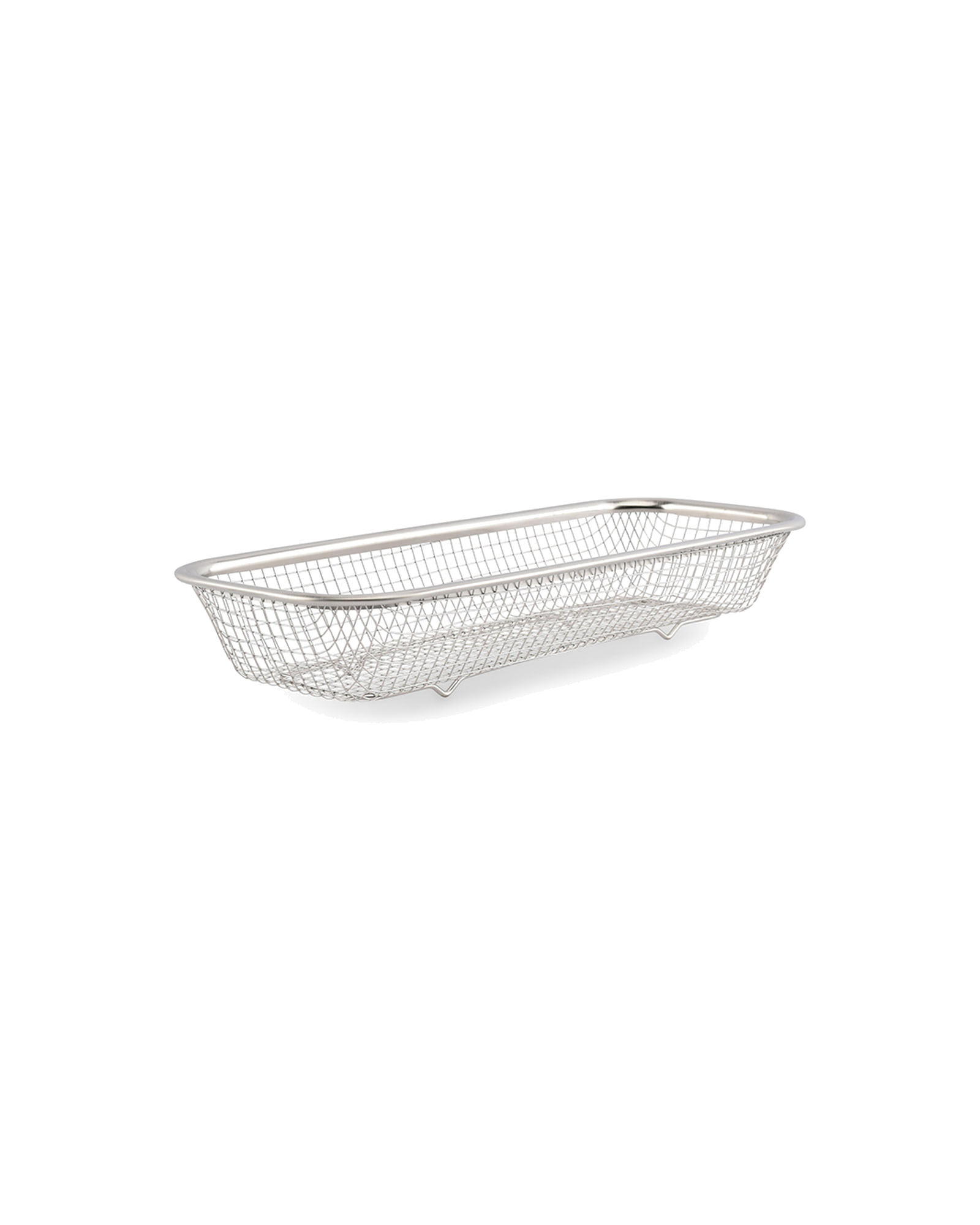 Serve Drahtkorb aus Edelstahl, Silber, 31 × 13 cm, H 5,5 cm, Ansicht 1