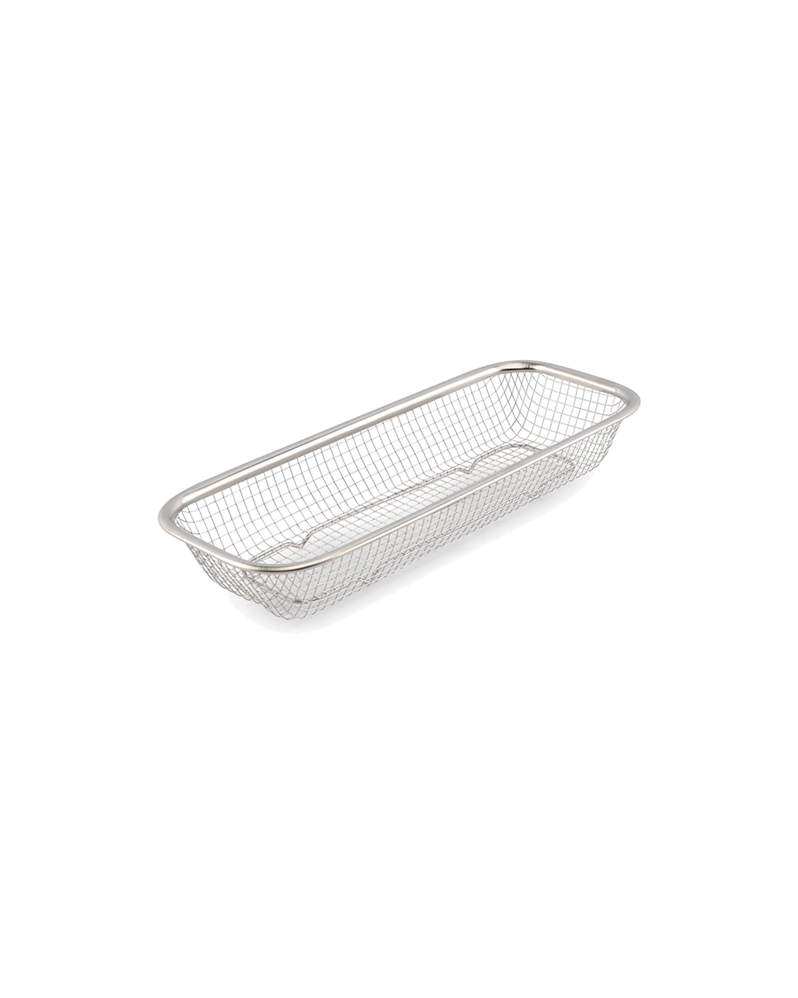 Serve Drahtkorb aus Edelstahl, Silber, 31 × 13 cm, H 5,5 cm, Ansicht 3