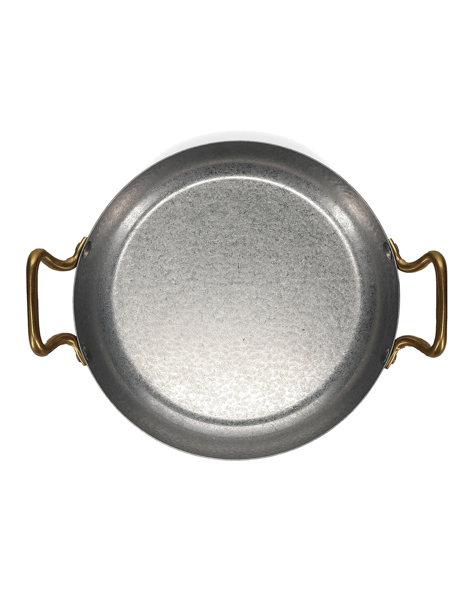 Serve Servierschale aus gehämmertem Edelstahl, mit Goldgriff, gehämmert Antiksilber, Ø 24 cm, H 5 cm, Ansicht 3