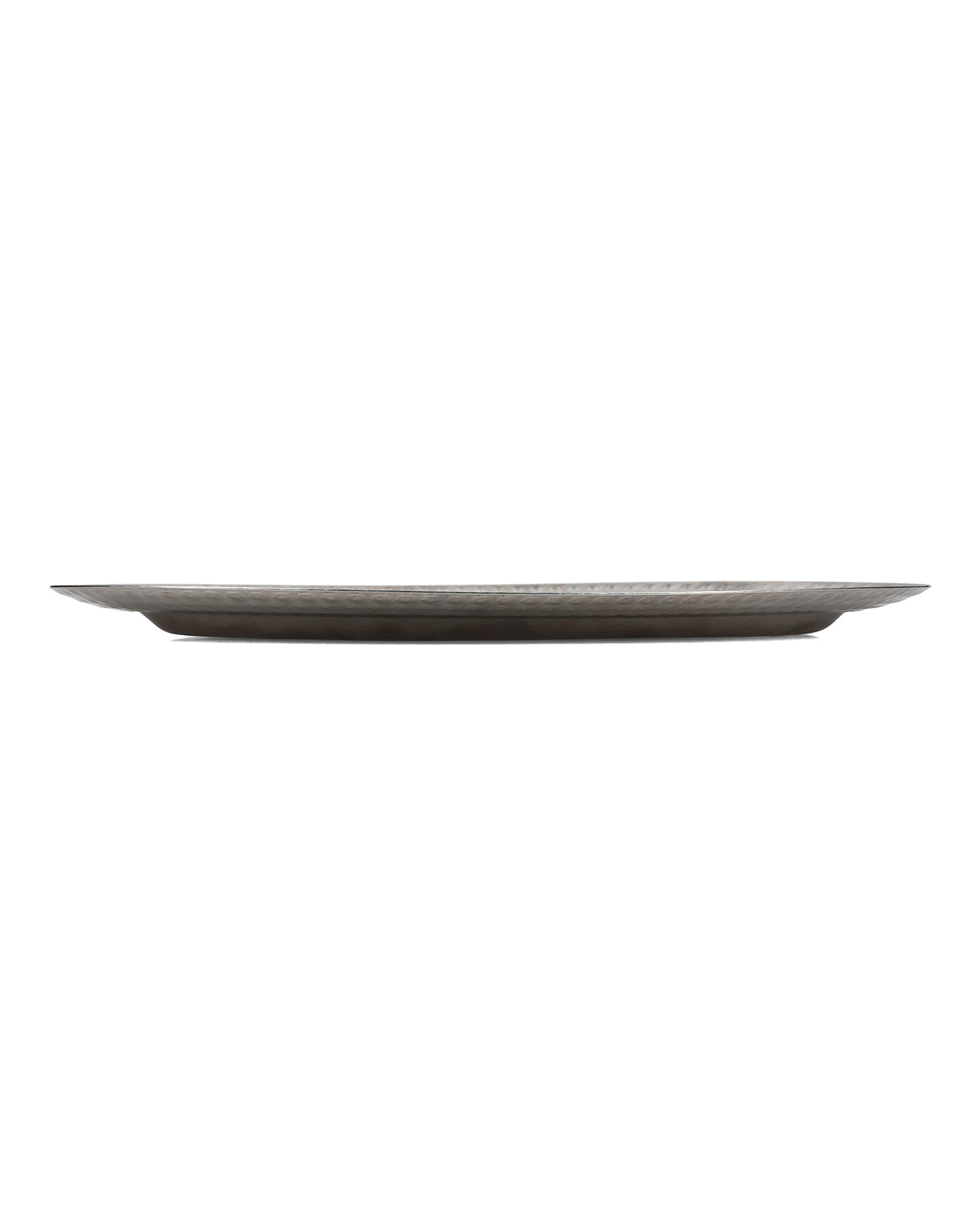 Serve Servierschale aus Edelstahl, mit strukturiertem Rand Antiksilber, 48 × 31 cm, Ansicht 3