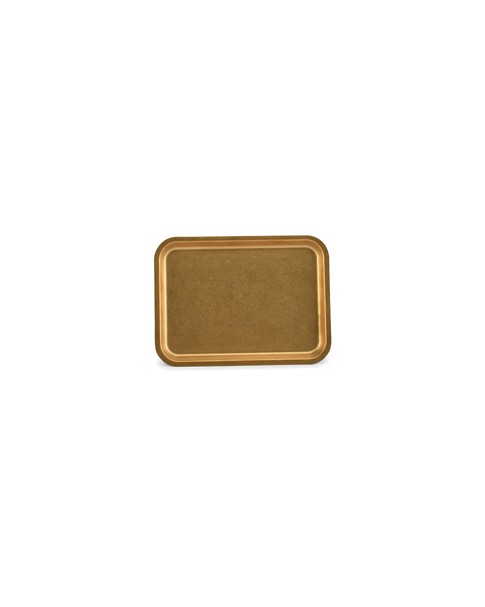 Serve Serviertablett aus Edelstahl, Antikgold, 19 × 14 cm, H 1,5 cm, Ansicht 2