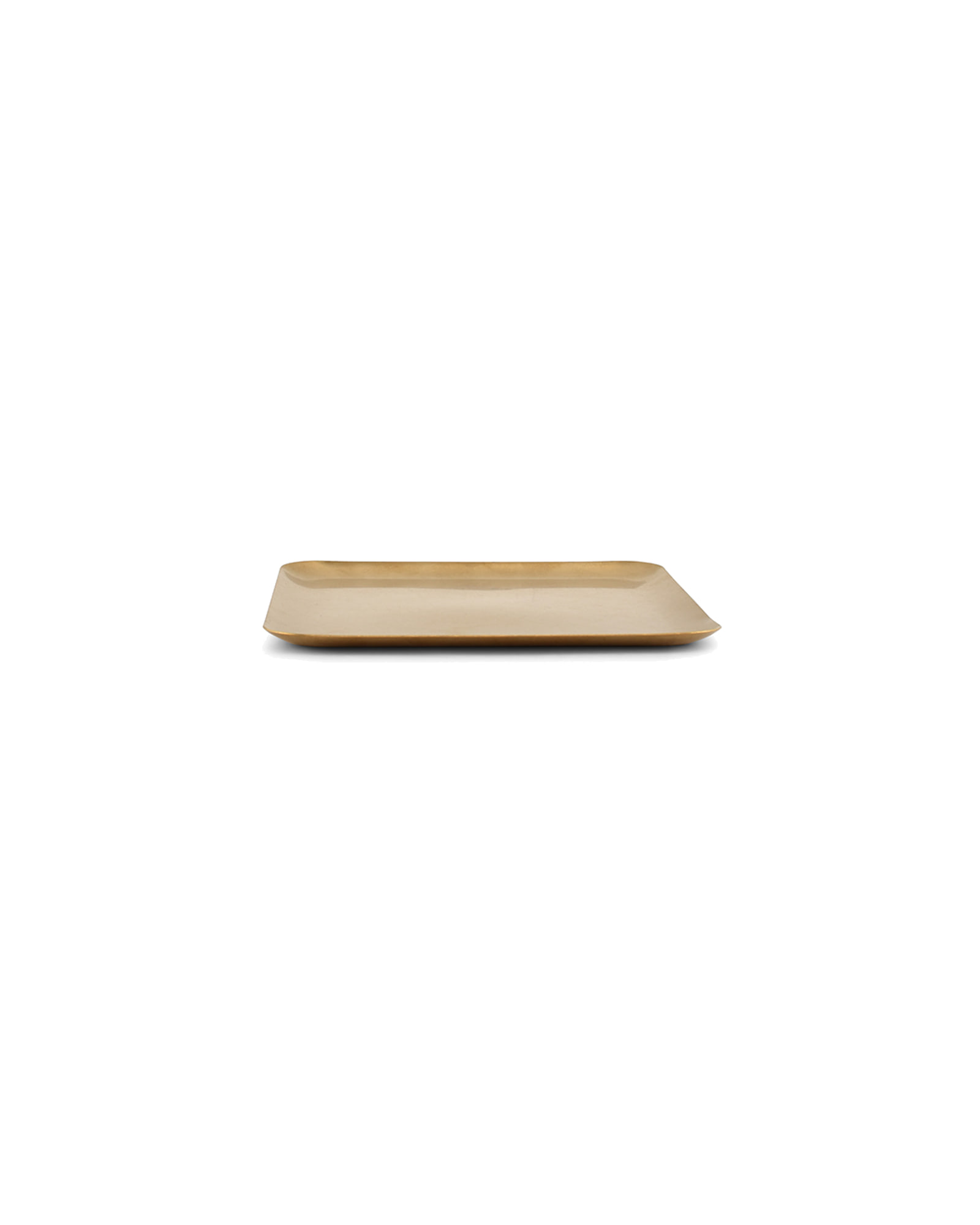 Serve Serviertablett aus Edelstahl, Antikgold, 19 × 19 cm, H 0,5 cm, Ansicht 1