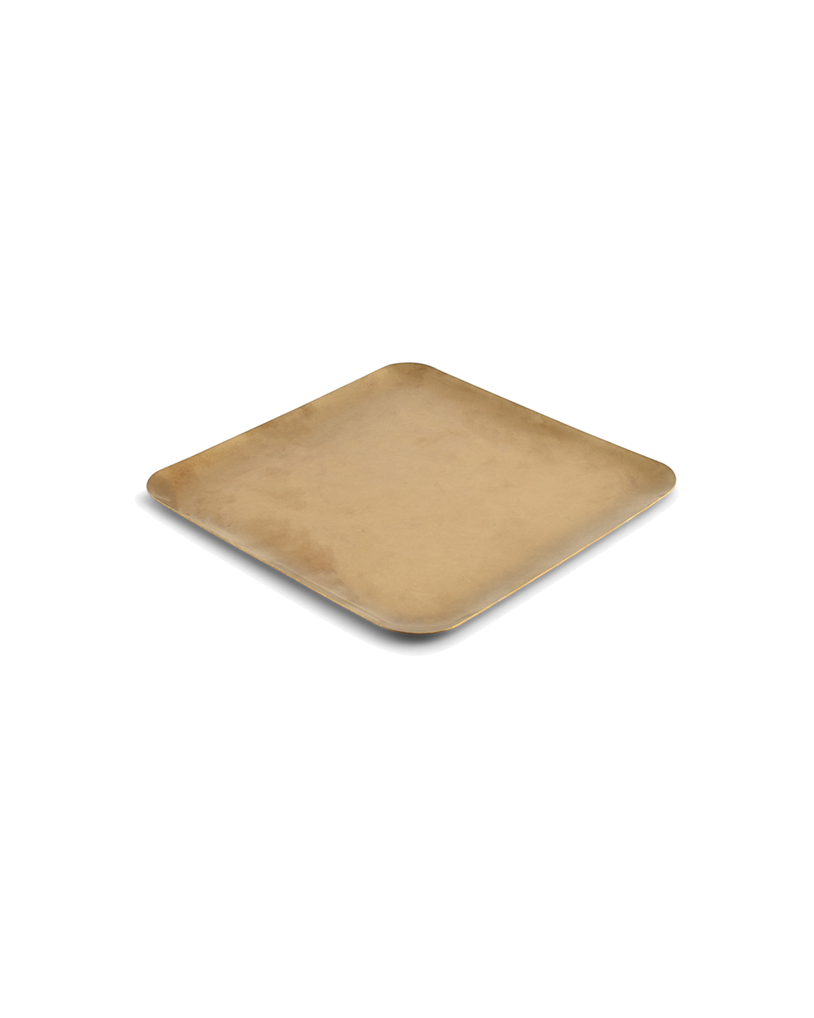 Serve Serviertablett aus Edelstahl, Antikgold, 19 × 19 cm, H 0,5 cm, Ansicht 3
