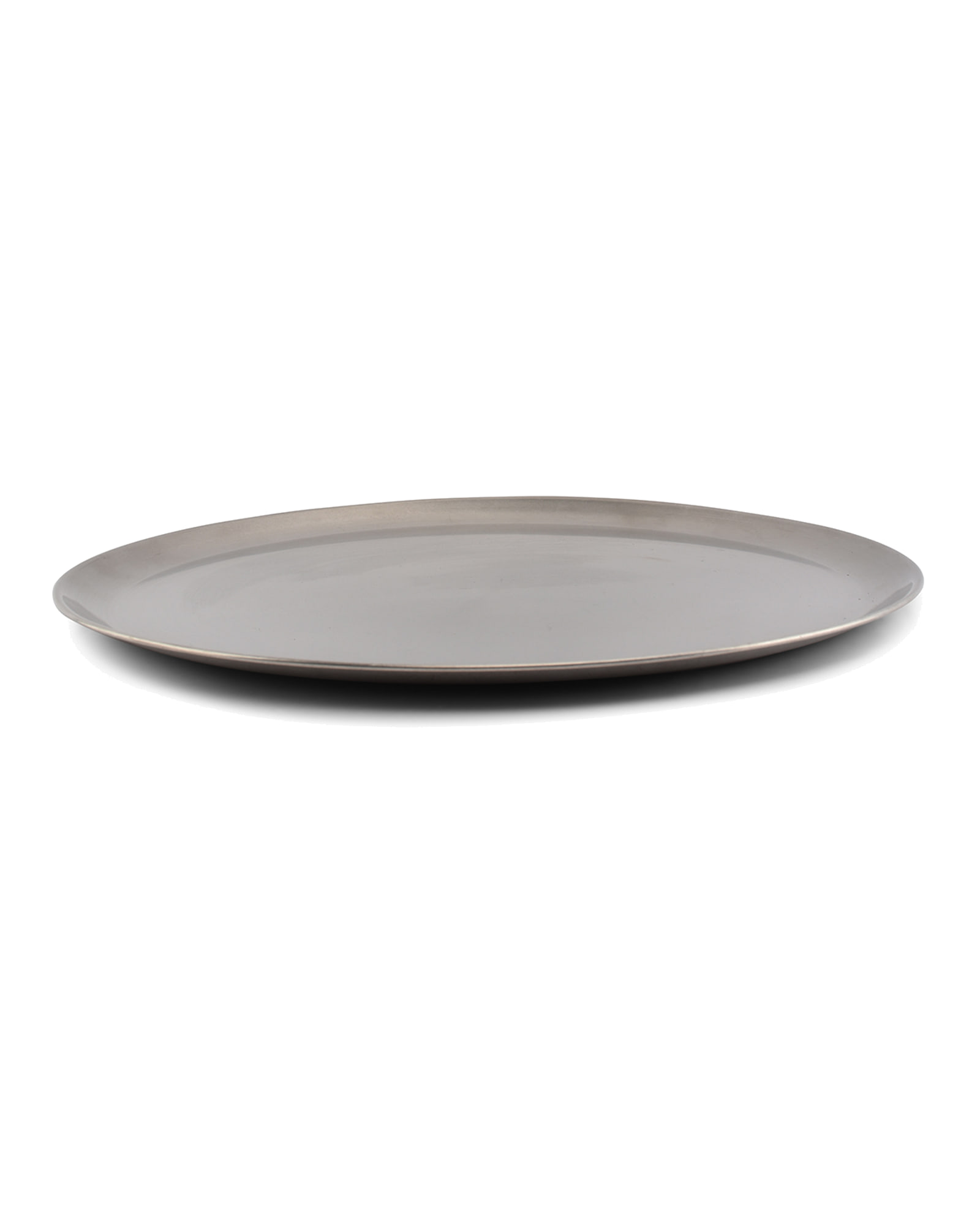 Serve Serviertablett aus Edelstahl, Antiksilber, Ø 40 cm, H 1,5 cm, Ansicht 1