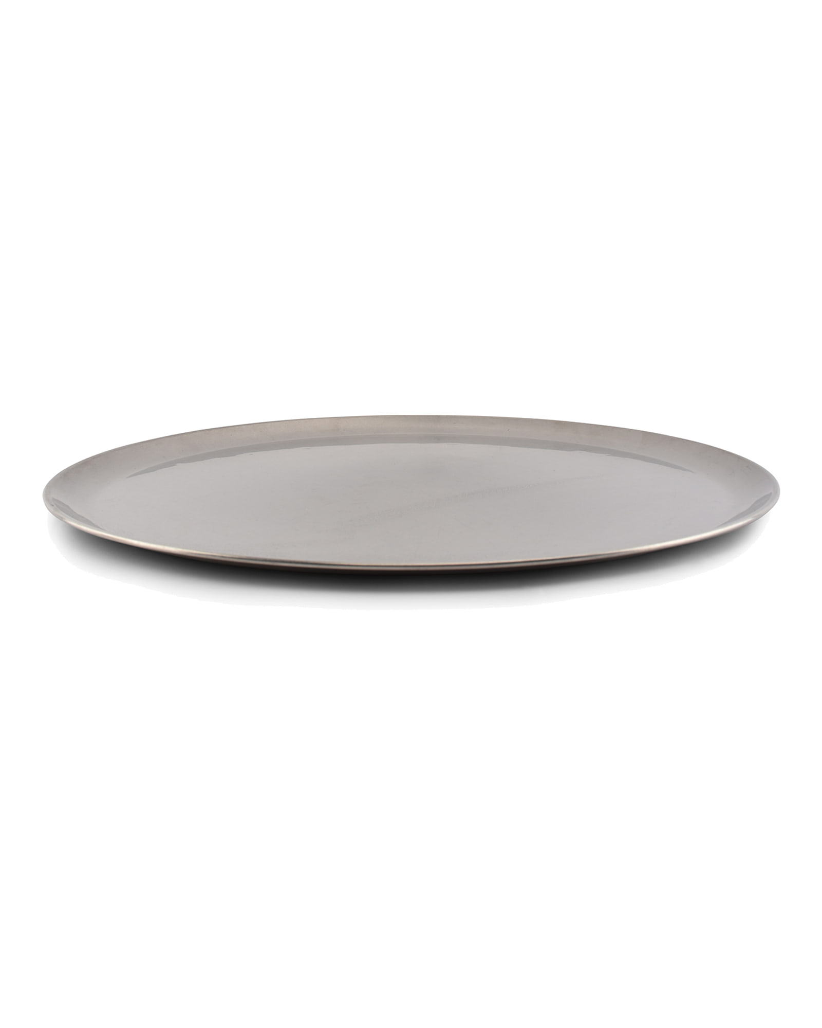 Serve Serviertablett aus Edelstahl, Antiksilber, Ø 44,5 cm, H 1 cm, Ansicht 1