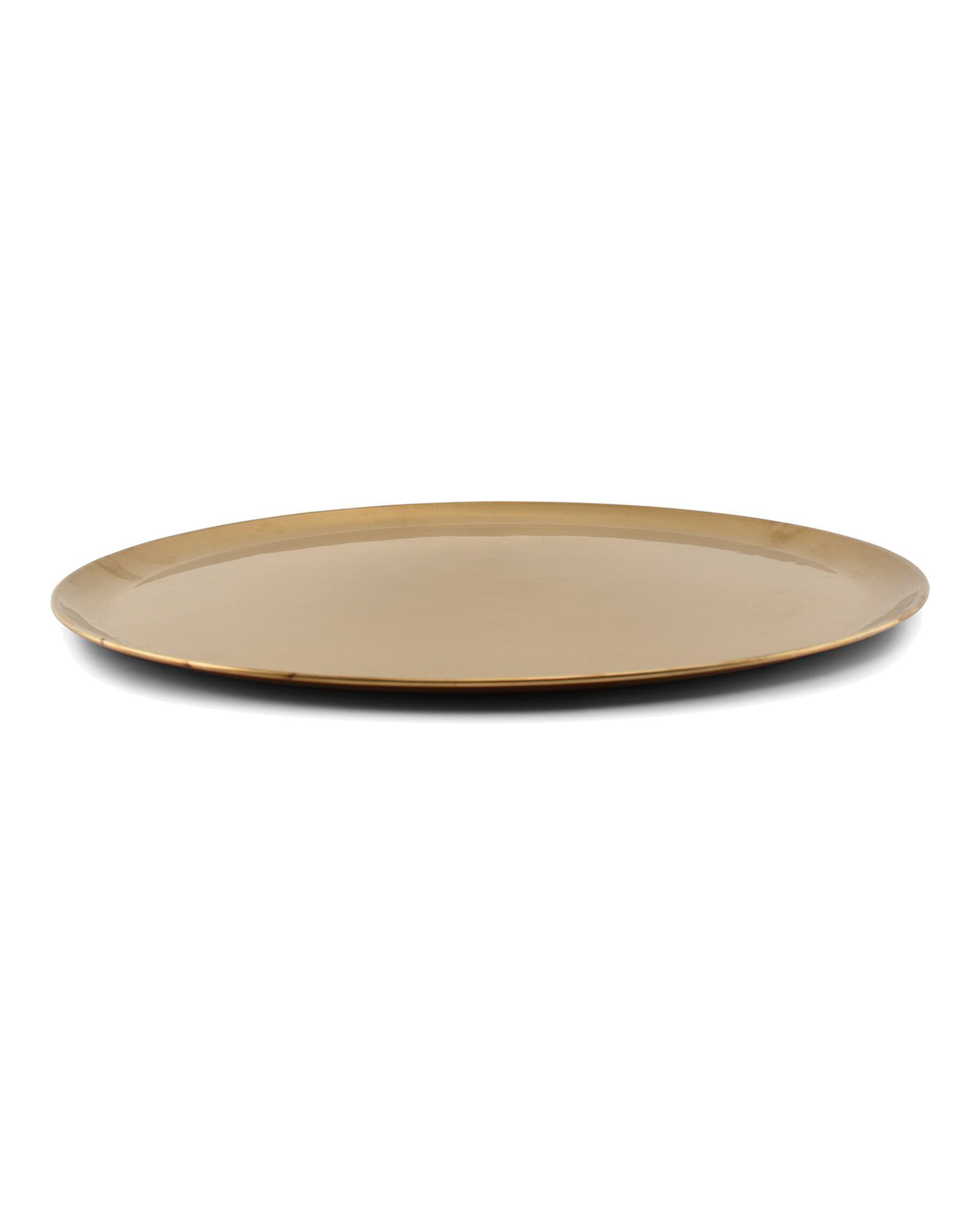 Serve Serviertablett aus Edelstahl, Antikgold, Ø 44,5 cm, H 1 cm, Ansicht 1