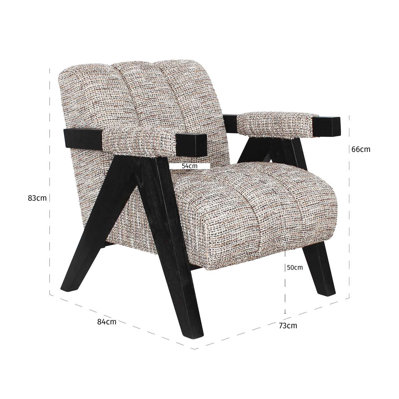 Sessel Clover, Trendy nature von Richmond Interiors, Maßzeichnung 9