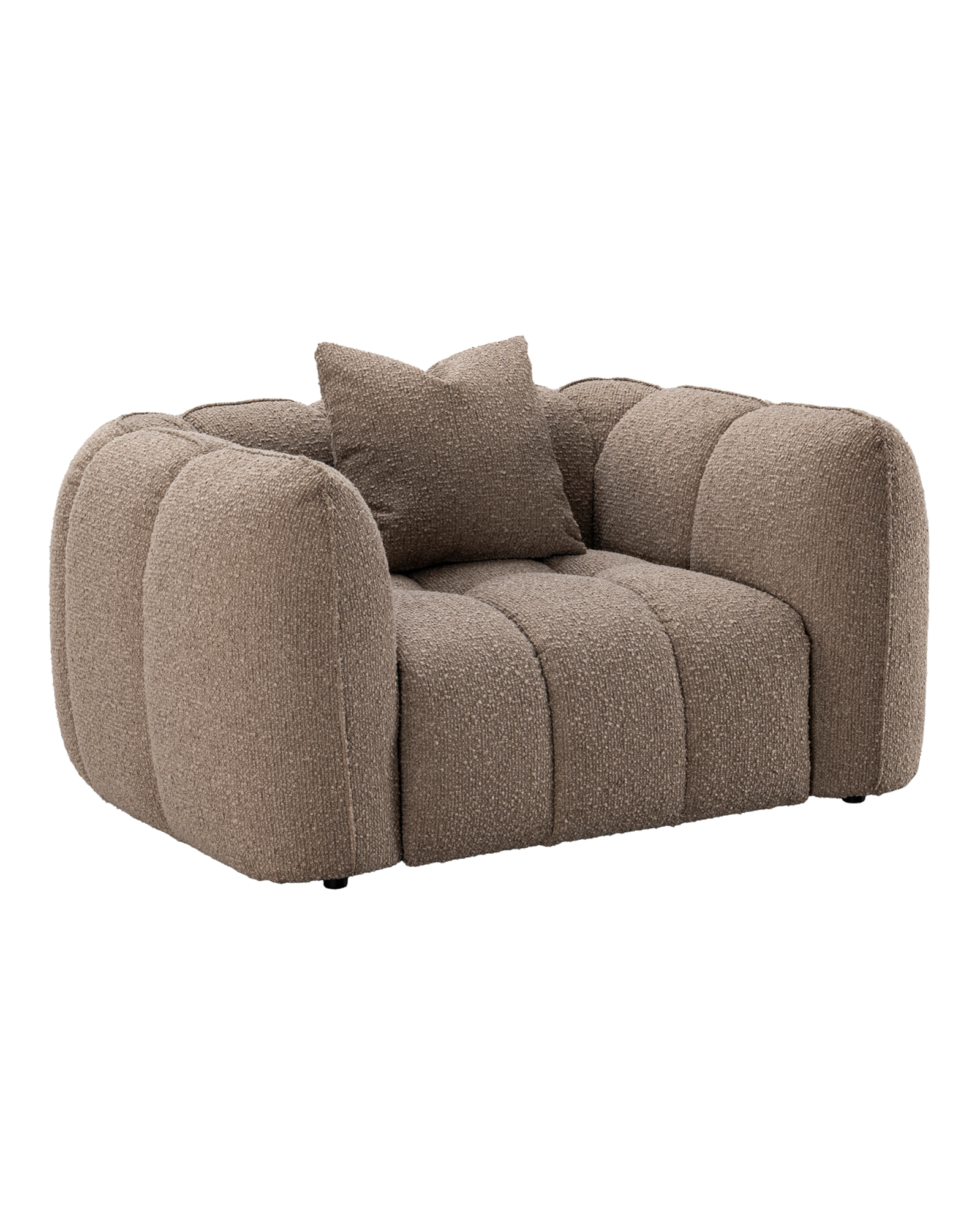 Sessel Hogan, Mocca chunky, feuerhemmend von Richmond Interiors, Produktansicht 2