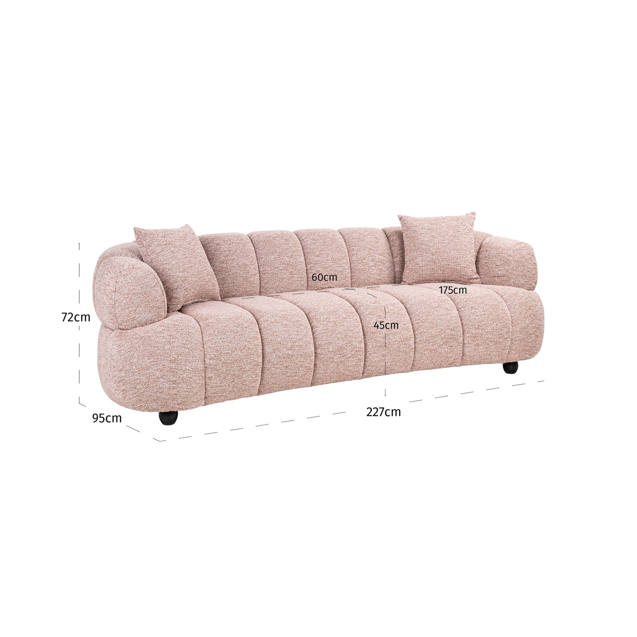 Sofa Amelia, Lodge blossom von Richmond Interiors, Maßzeichnung 12