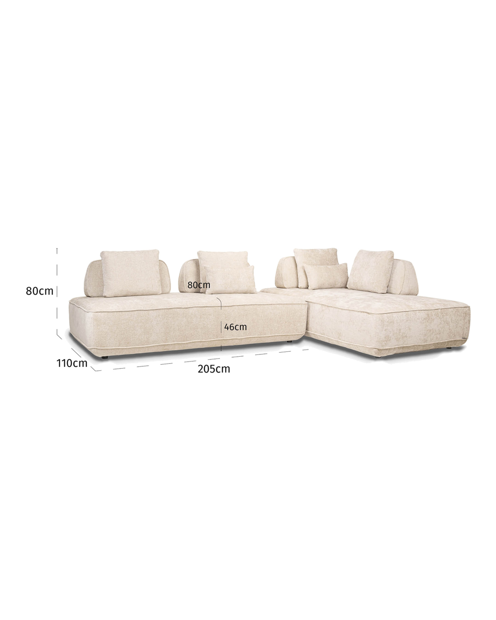 Tudor 2,5-Sitzer in Natural boldweave von Richmond Interiors, Produktansicht 6