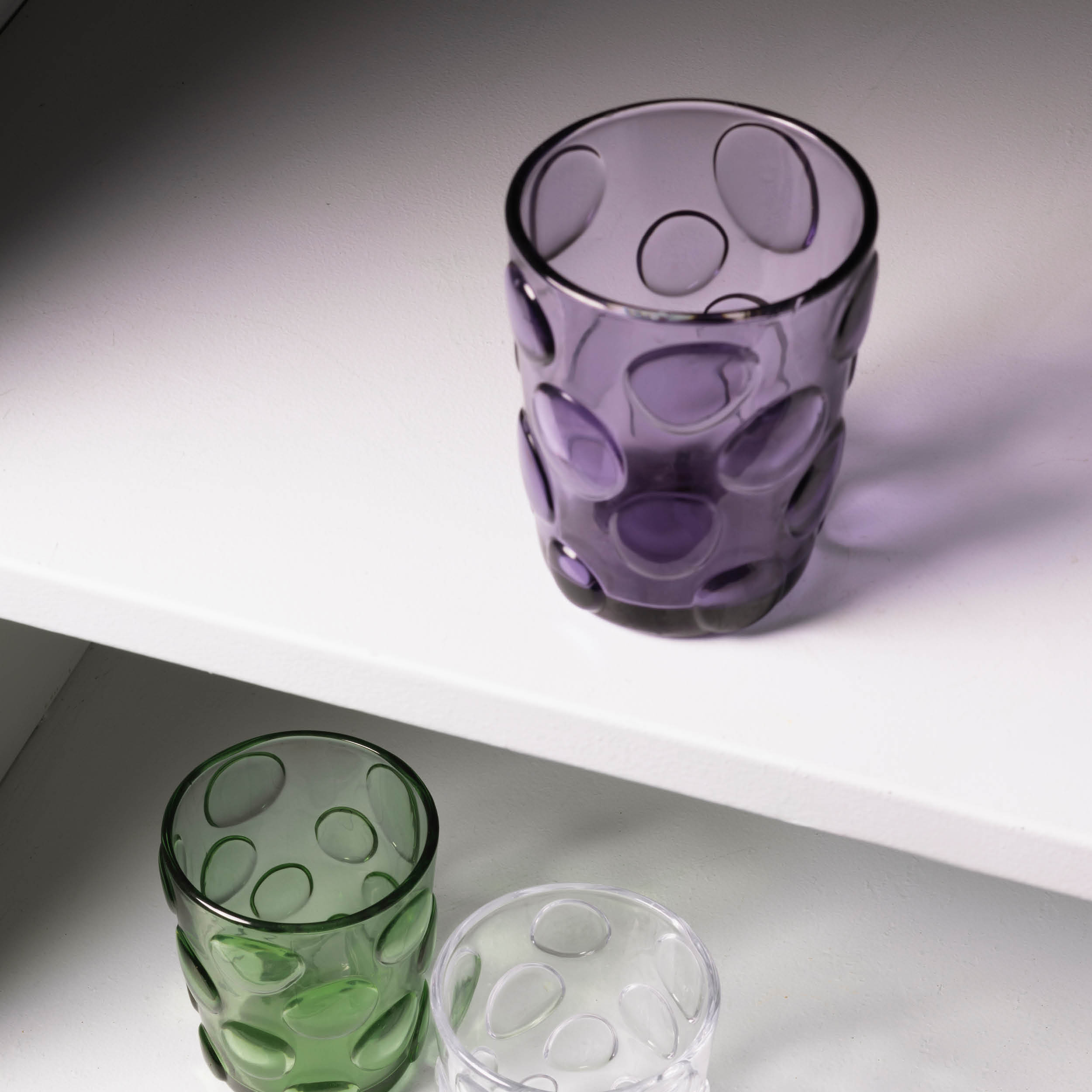 Spot Trinkglas aus transparentem Glas, Lila, 330 ml, Ansicht 2