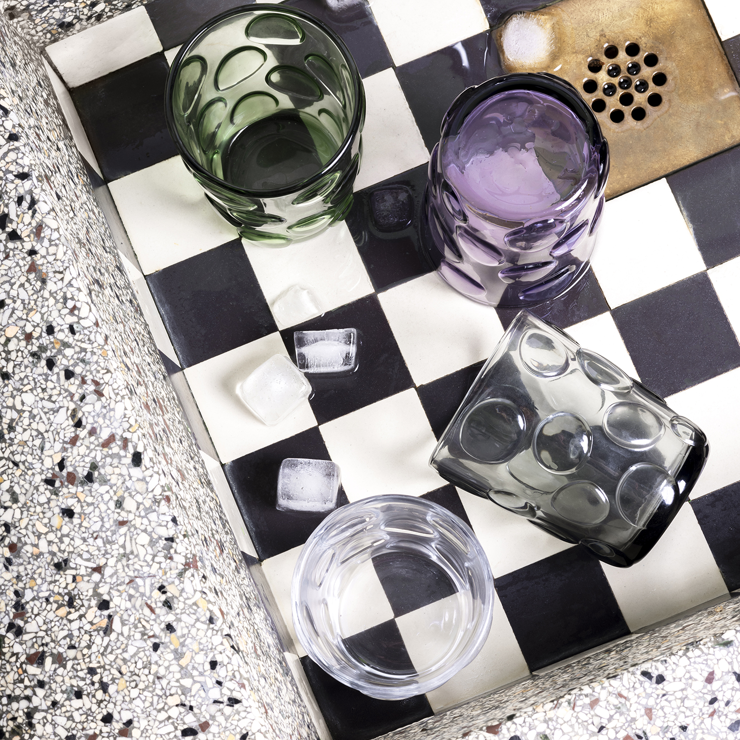 Spot Trinkglas aus transparentem Glas, Lila, 330 ml, Ansicht 3