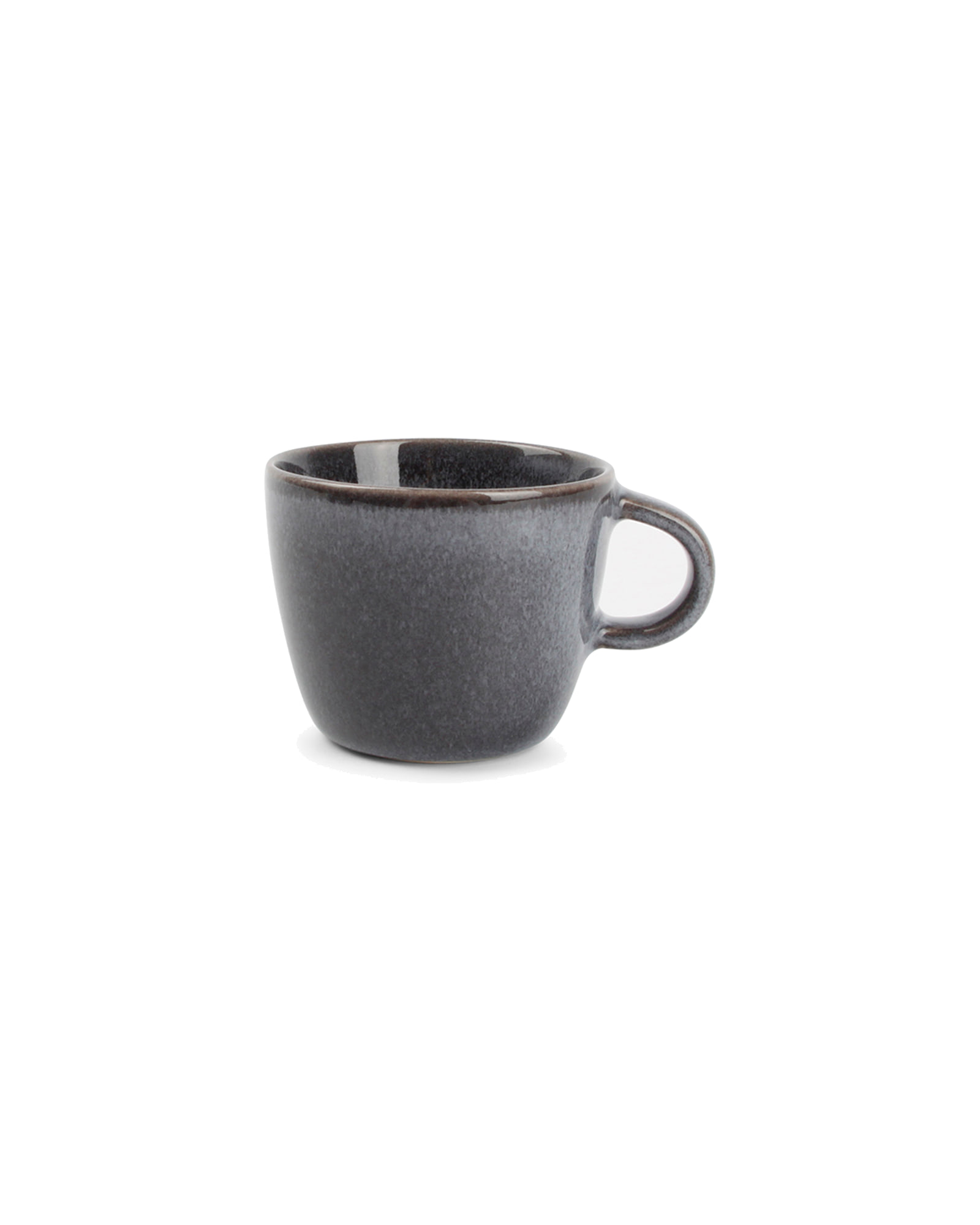 Stitch Mokkatasse mit Untertasse aus Steinzeug, Grau, Ansicht 2