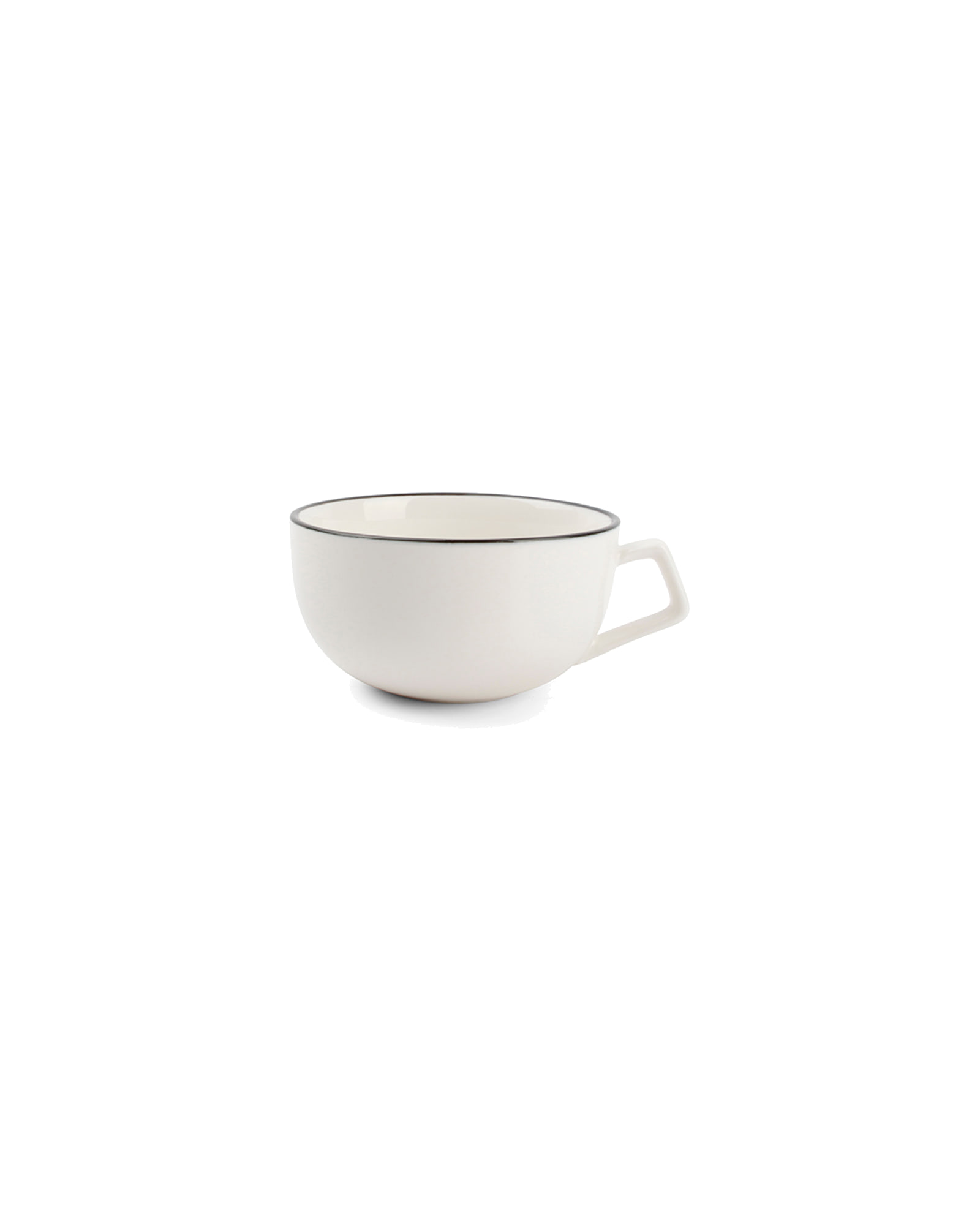 Studio Base Tasse mit Untertasse aus New Bone China, Weiß, 220 ml, Ansicht 3