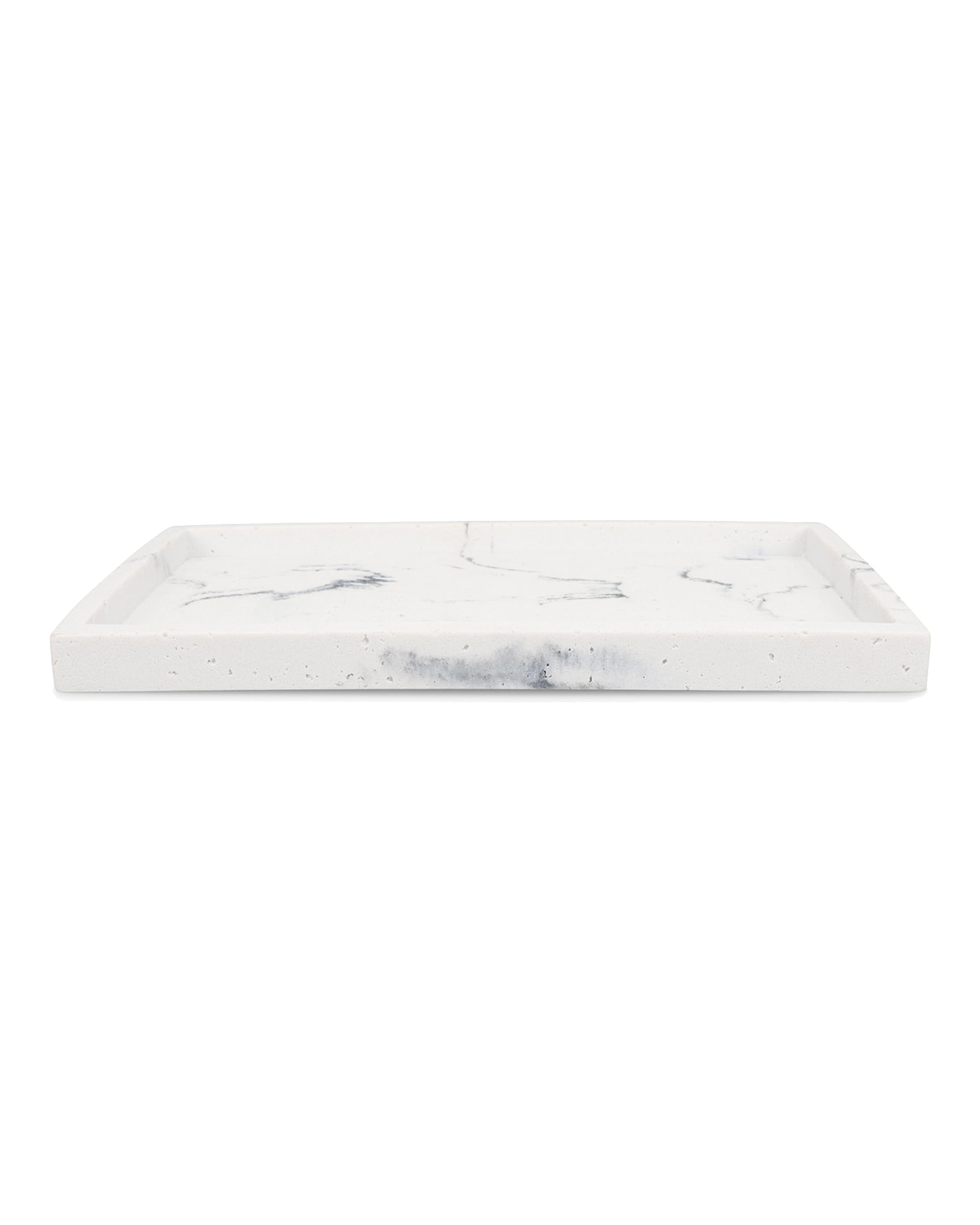 Suds Seifenschale aus Polyresin, Marmor Weiß, 27 × 15,5 cm, H 2 cm, Ansicht 2