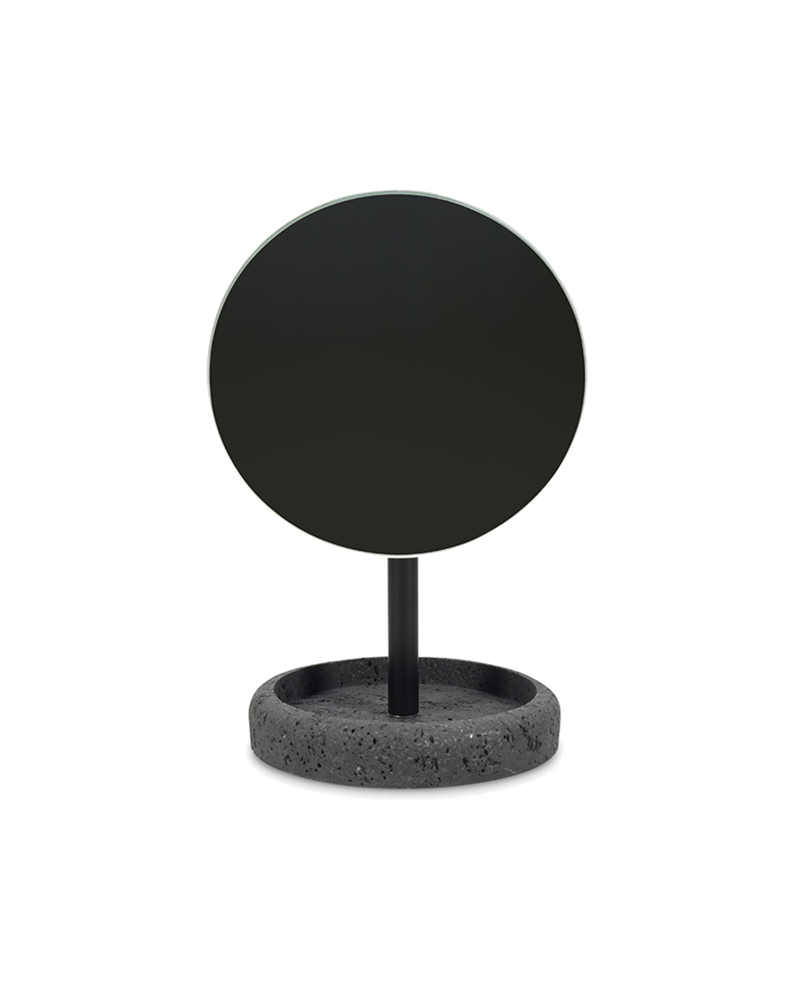 Suds Spiegel mit Ständer, mit Ständer Anthrazitgrau, Ø 13 cm, H 23 cm, Ansicht 2