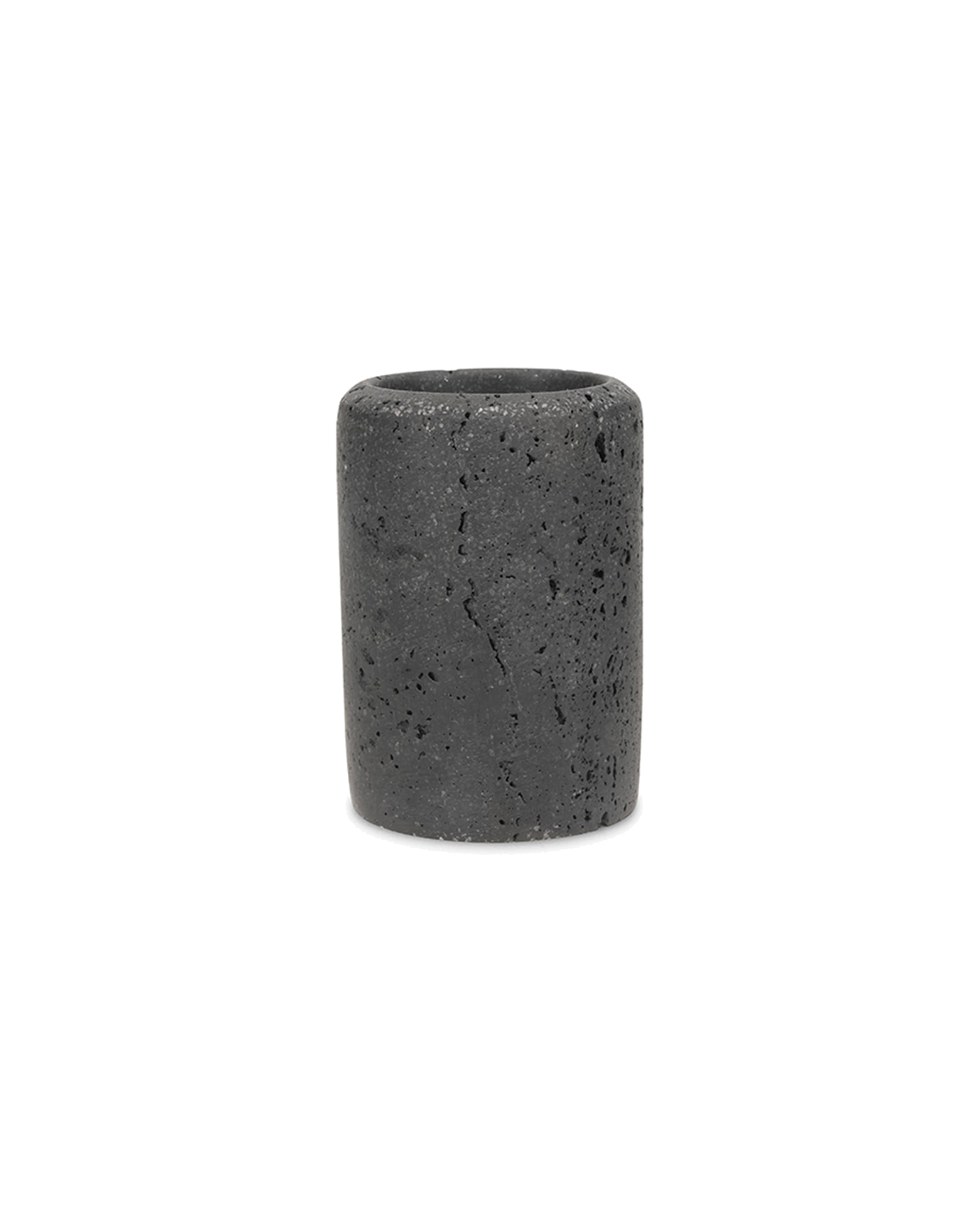 Suds Zahnbürstenhalter aus Polyresin, Anthrazitgrau, Ø 7 cm, H 10,5 cm
