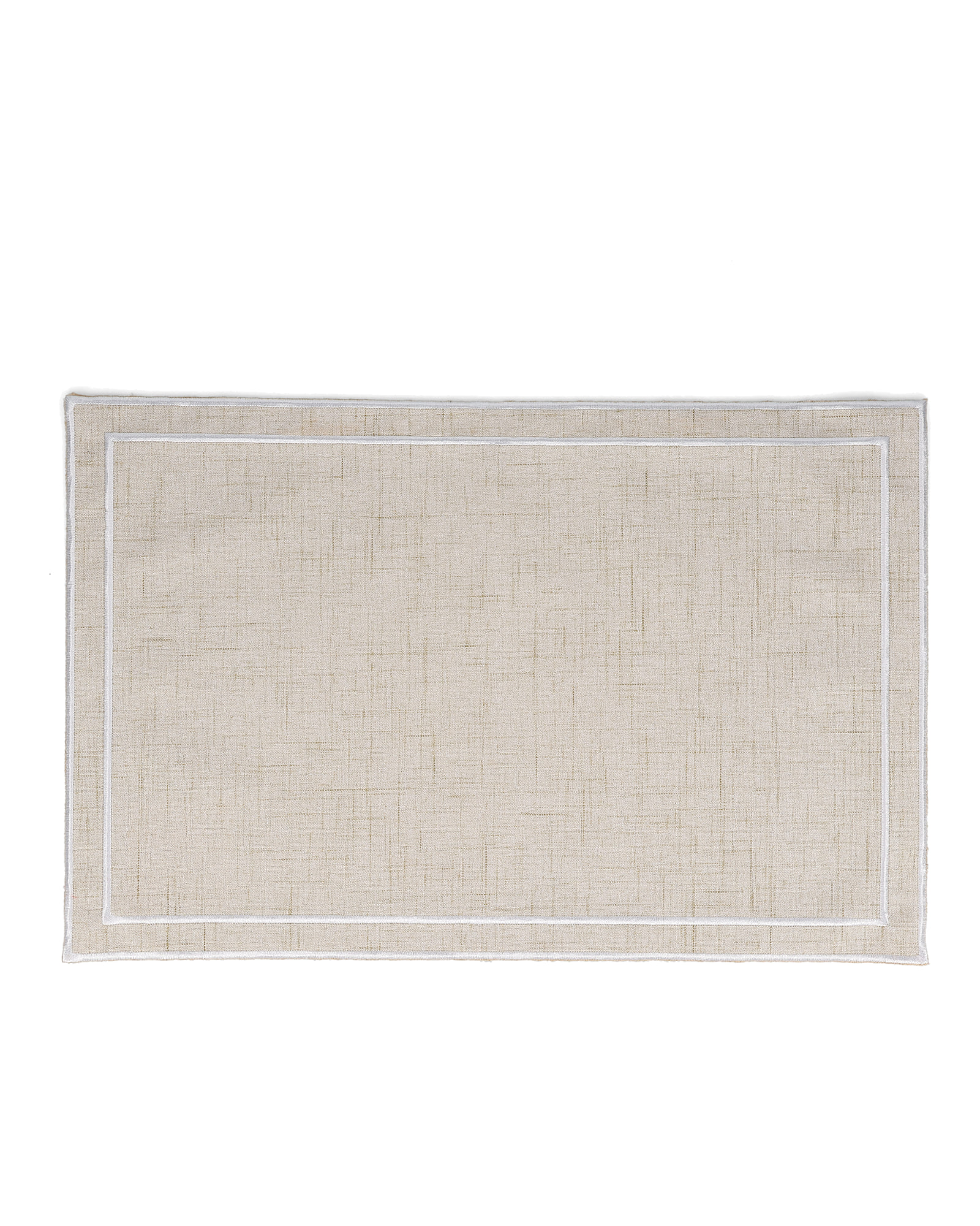 Tabletop Platzset, Beige mit weißer Naht, 44 × 29 cm, Ansicht 1