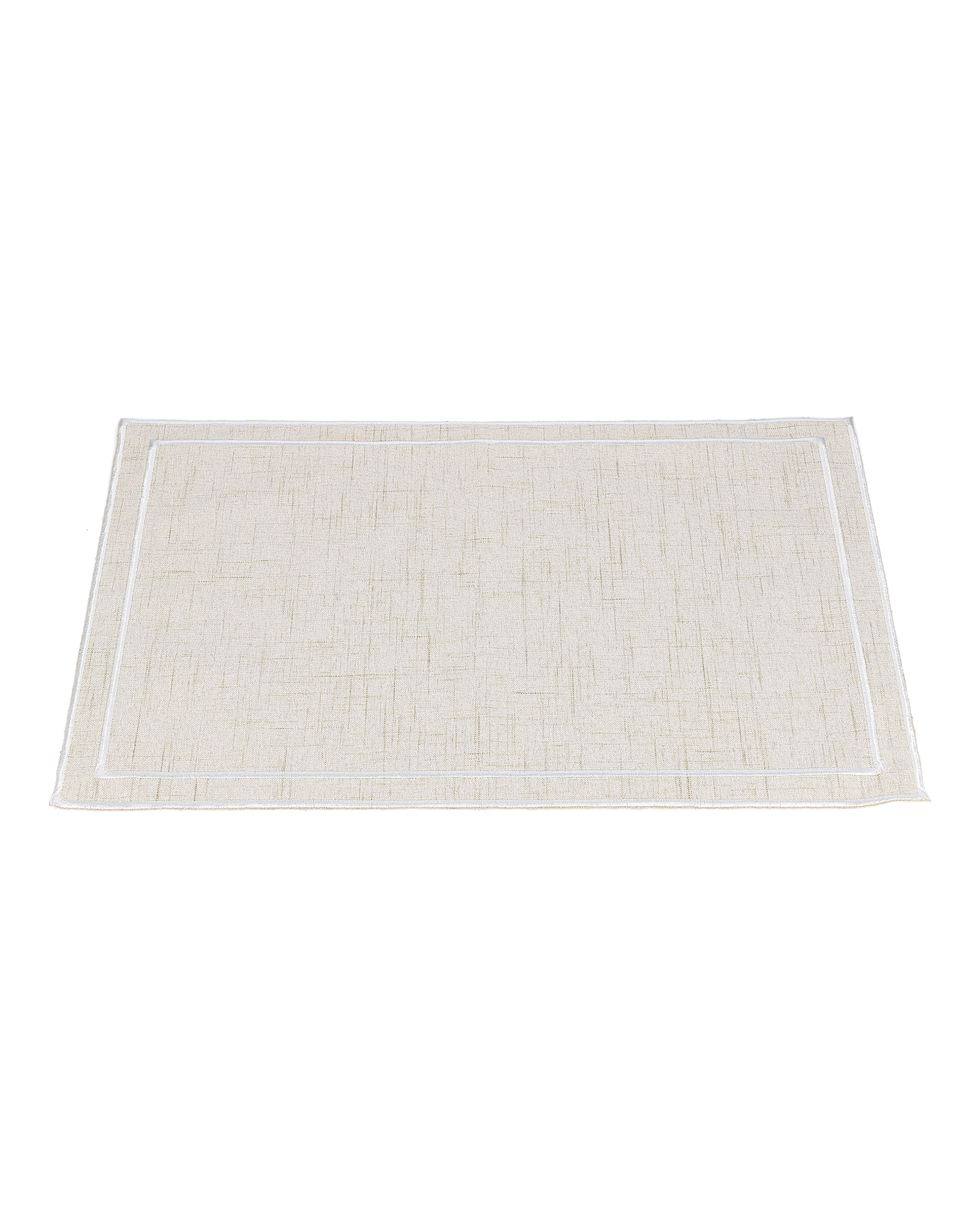 Tabletop Platzset, Beige mit weißer Naht, 44 × 29 cm, Ansicht 2