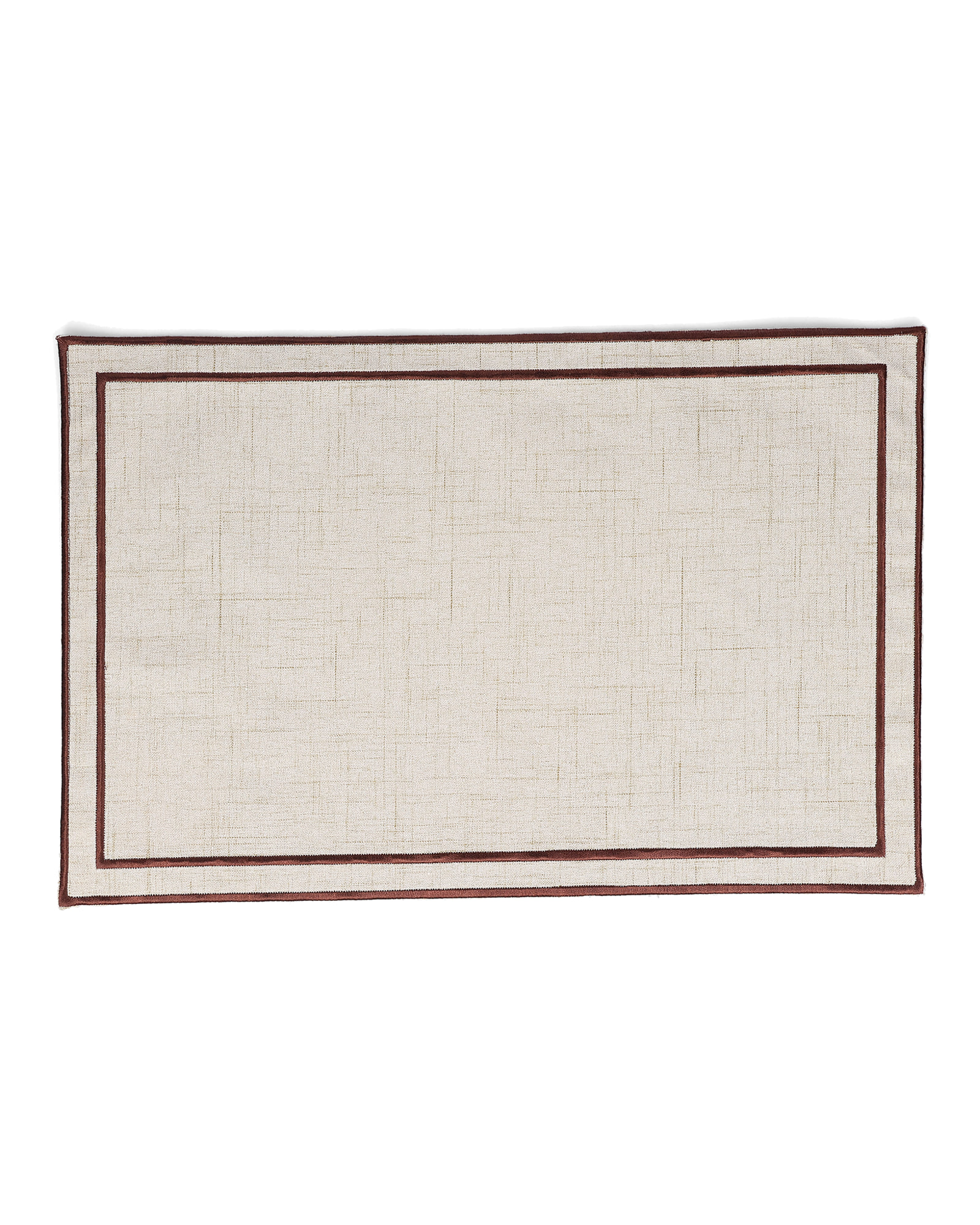 Tabletop Platzset, Beige mit dunkelbrauner Naht, 44 × 29 cm, Ansicht 1