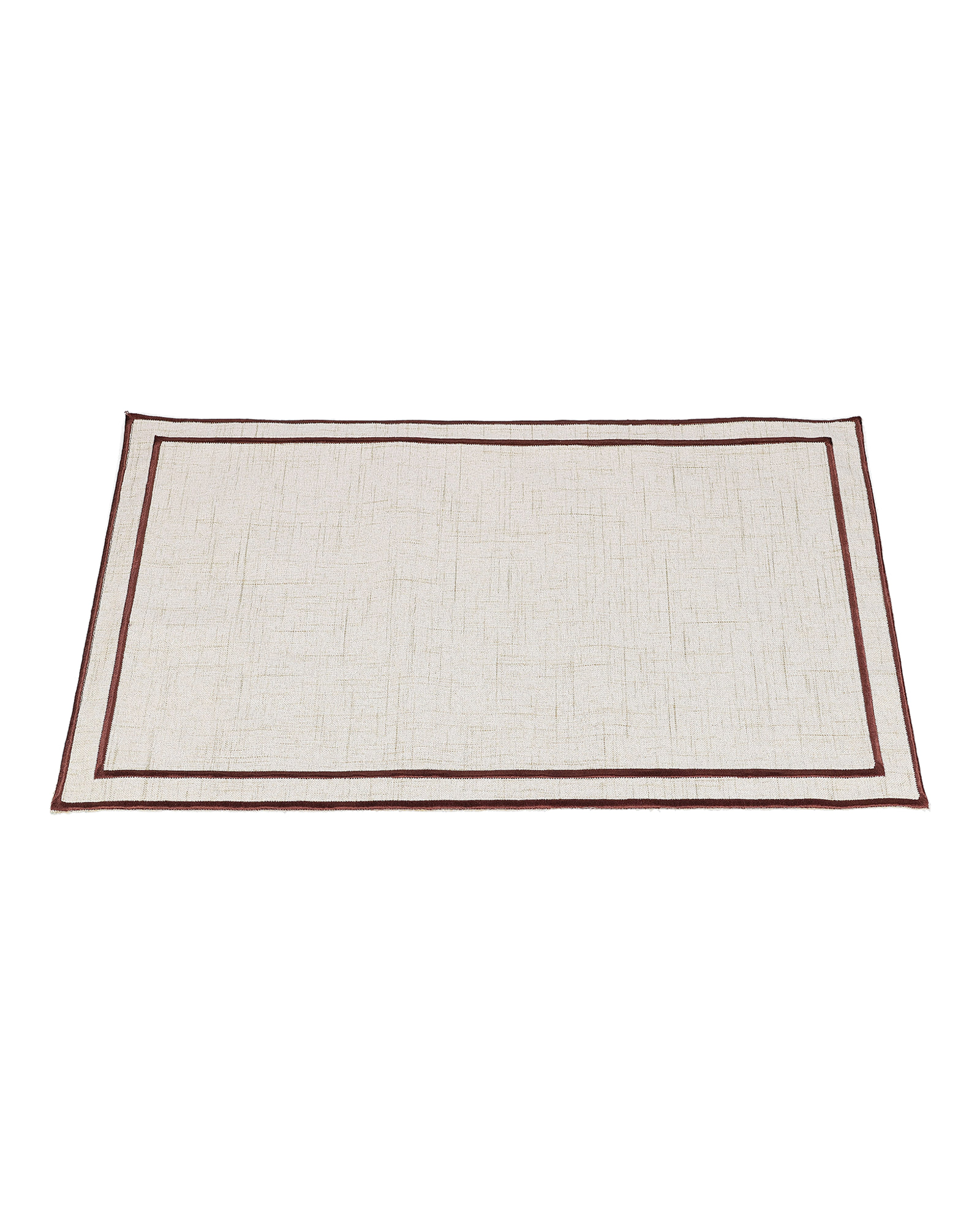 Tabletop Platzset, Beige mit dunkelbrauner Naht, 44 × 29 cm, Ansicht 2