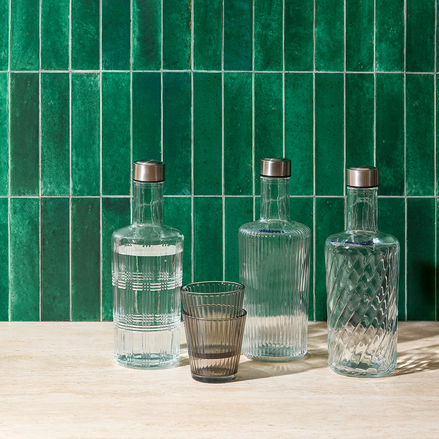 Tap Karaffe aus Glas mit Verschluss, mit Verschluss Wave, 1,1 l, Ansicht 5